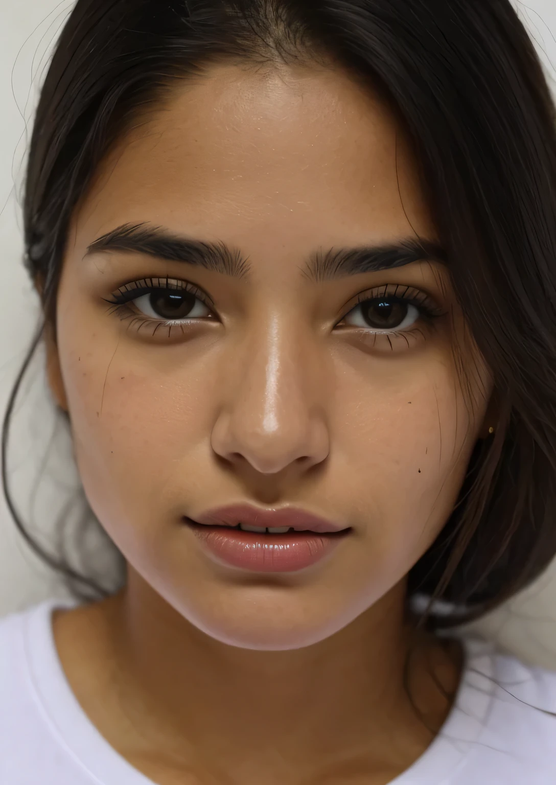 foto del rostro de una mujer joven y atractiva para un documento