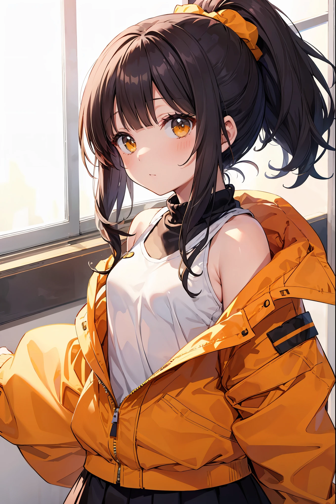 1girl, solo, ponytail, shirt, skirt, T-shirt, black hair, breasts, small breasts, yayoi, yayoi, yayoi, yayoi, yayoi, yayoi, yayoi, yayoi, yayoi, yayoi, yayoi, yayoi, yayoi, yayoi, yayoi, yayoi