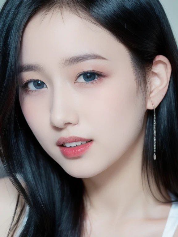 (realistic、masterpiece、Best Quality、8K、highres、high resolution:1.3)、1 girl、Big breasts、white bikini、((Saggy Breasts、Absurdly Gigantic Breasts:1.3、Huge Cleavage、Extremely Gigantic Breasts))、looking at viewers、super fine face and eyes、long hair、 exposed cleavage、upper body、