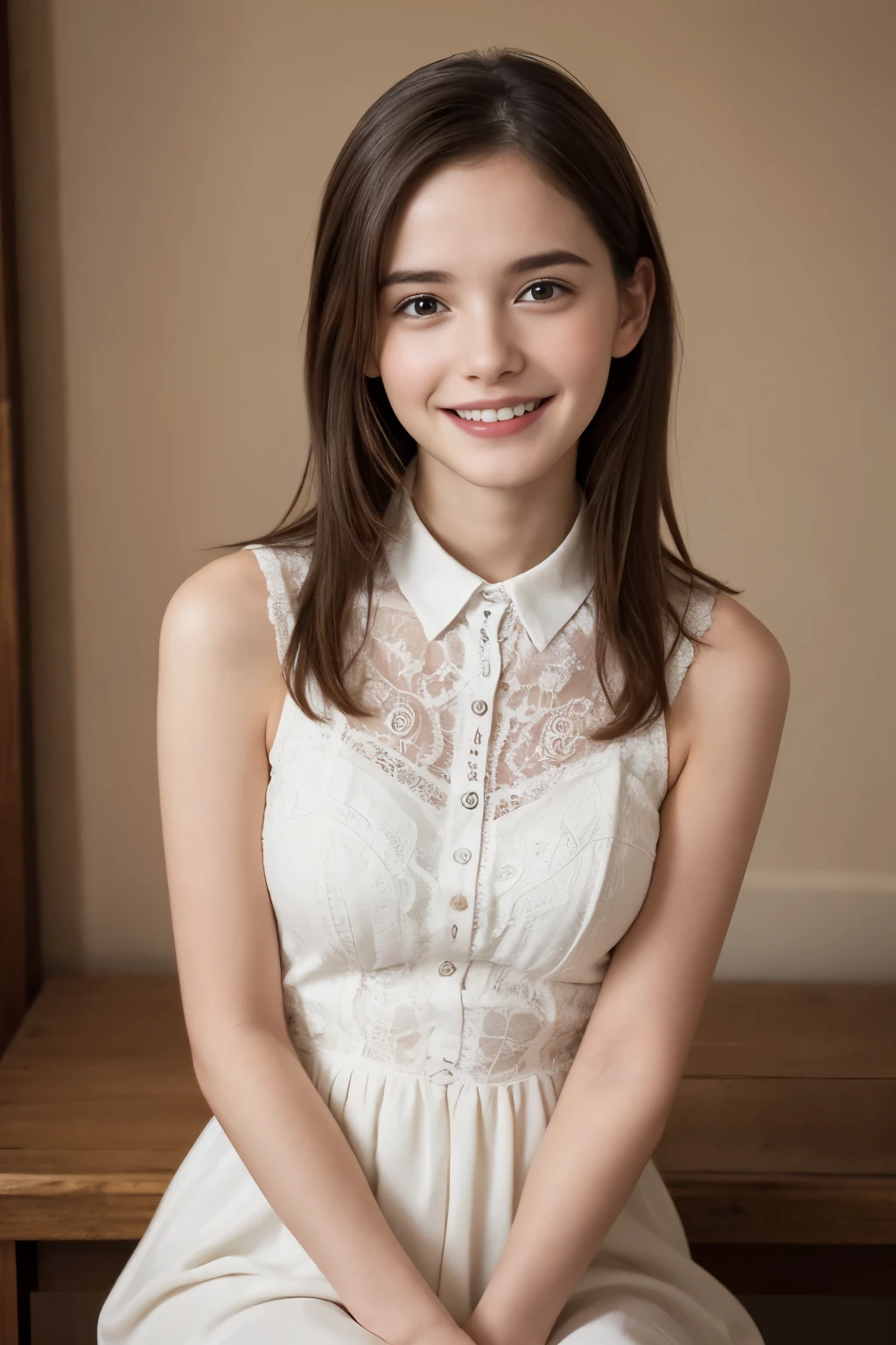 Masterpiece, Best quality, 8k, 18 ans, Photo brute, absurdes, Award-winning portrait, sourire, sourire, pure, German, dress