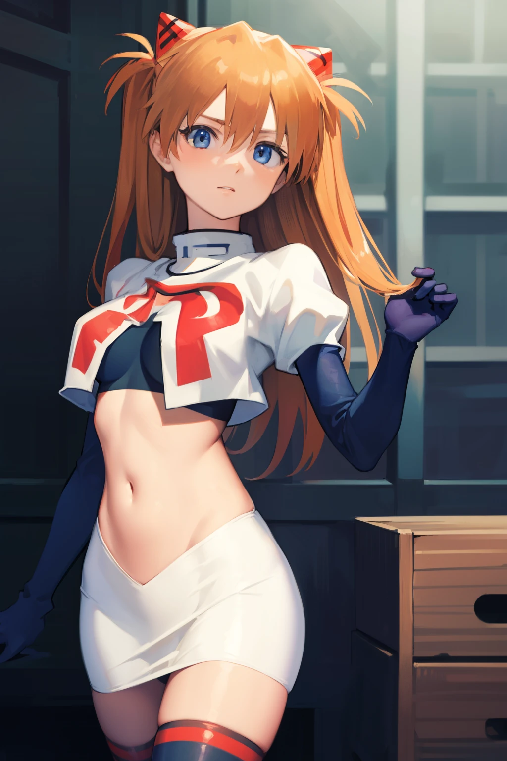 masterpiece, best quality, highres, 1girl, detailed face, blush, anime CG style, (medium breasts), (18 year old girl), good lighting, perfect body, sakura kinomoto, (tape gag), (tape bound), arms bound, legs bound, eyes wide, pupils dilated, locker room, cheerleader, collarbone, sitting, sat on the floor, knees bent