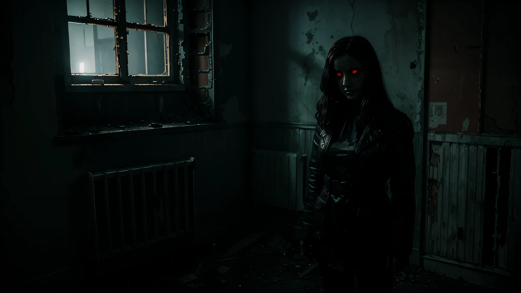 (masterpiece),Highest quality,masterpiece,(Very complicated:1.2),(Realistic:1.4),(Very delicate),Ultra-realistic,Concept Art,Very detailed,Volumetric lighting,Octane Rendering,Global Illumination,Dramatic lighting,Gnawo,terrorism,Anxious,Horror \(theme\), ((Classicism)),wide_shot,Fisheye Lens, One girl,alone,Gothic,eerie swamp,sci-fi Horror,Style - Swamp Magic,Eldritch,Cosmic,Dark Energy, The void of madness,Glowing Eyes,(Extra Eyes),evil,evil smile,tooth_outside,sharp_teeth,Red eyes,