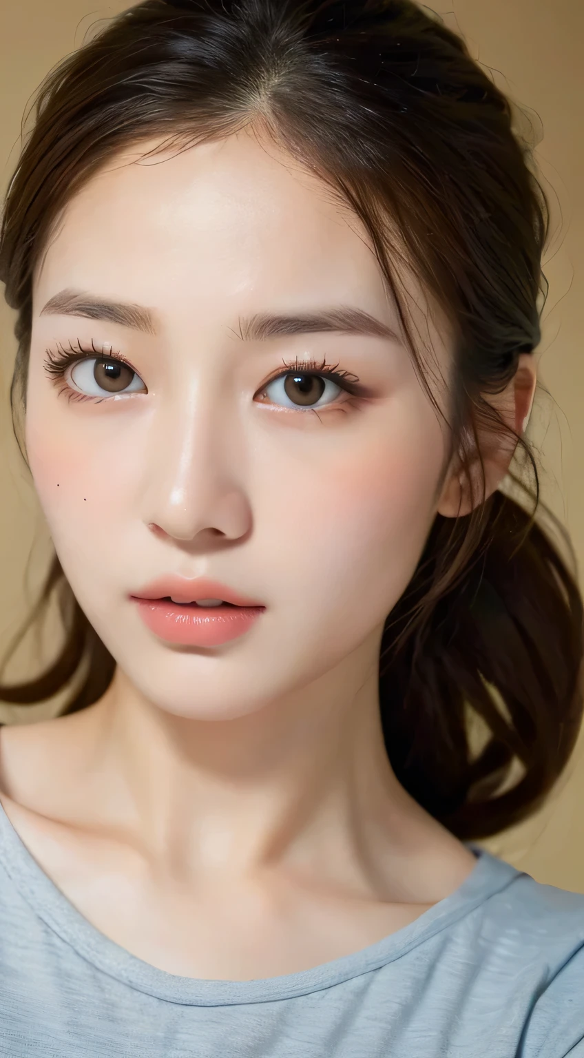 ((highest quality, 8K, masterpiece: 1.3)), 1 girl, super slender face, delicate eyes, double eyelid, Fair skin, casual hairstyle