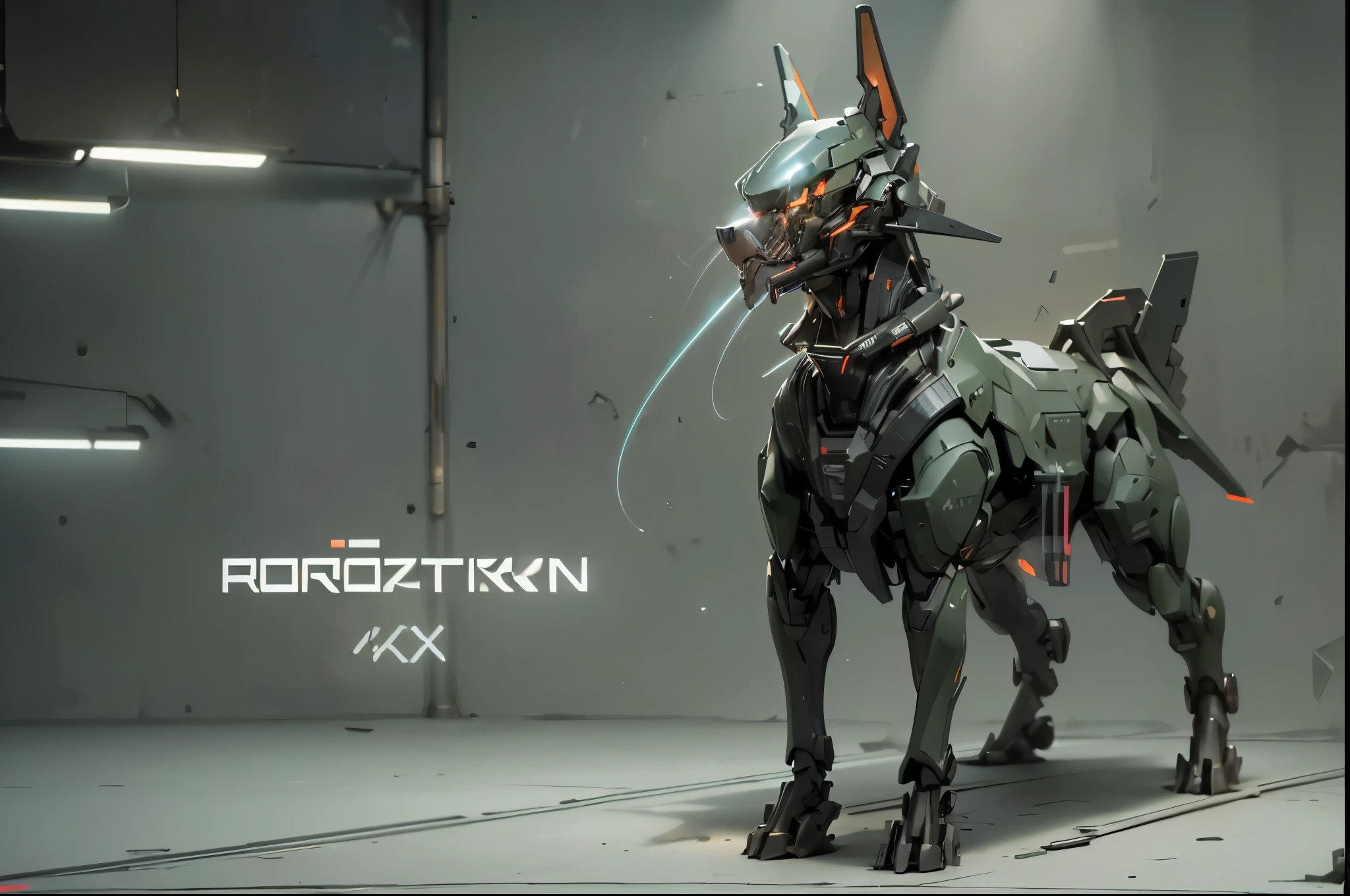 cyberpunk, Mechanical dobermann,Steel teeth,glowing neon lights,(Mechanized dobermann head:1.5), steel teeth,glowing neon light, ( global illumination, Ray tracing, human development report, Unreal rendering,Reasonable design, high detail, masterpiece, best quality, ultra high definition, Beijing_Zagu_Mecha