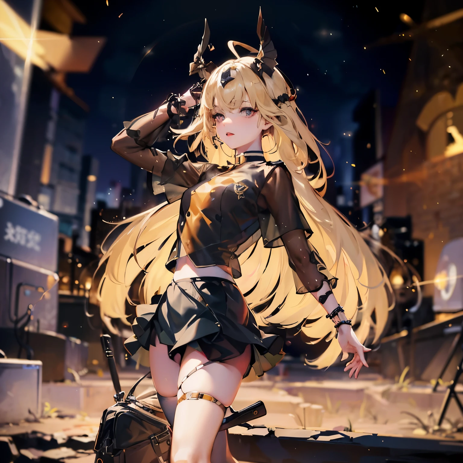 ((Currently, a cute and beautiful woman is changing her underwear)), ((22-year-old beauty)), ((embarrassed smile)), ((luscious long hair)), ((miniskirt)), (( Gradient Eyes)), ((Background is a city night view)), Attractive Makeup, Scenery, NFSW, UHD, Retina, Masterpiece, Accurate, Anatomical, Scientifically Correct, Textured Skin, Super Detail, High Detailed, High Quality, Award Winning, Top Quality, High Definition, 1080P, HD, 4K, 8k, 16k