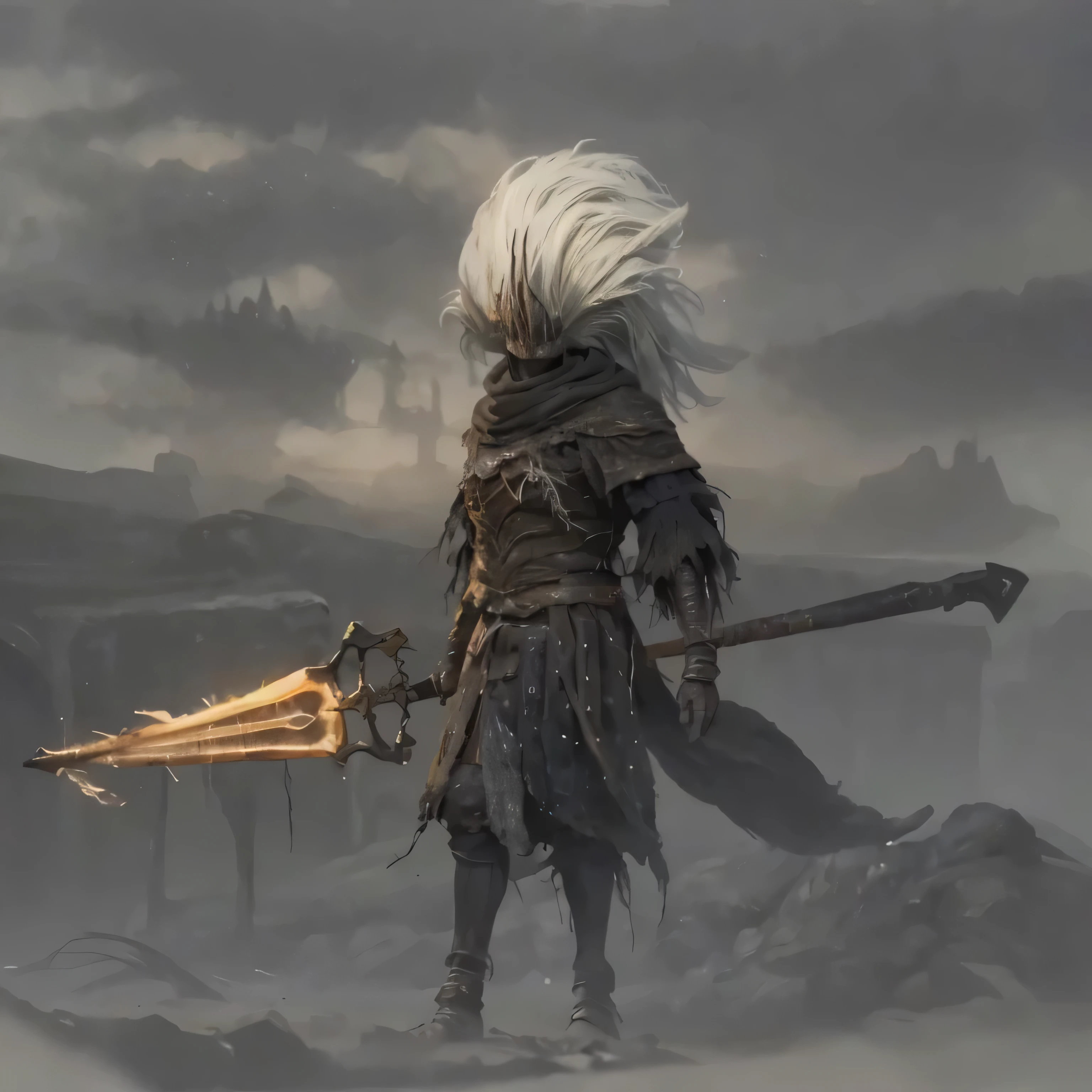 Close-up of a person holding a knife and a knife, near automata concept artsyle, high fantasy concept art, near automata concept art, Dark Souls 3 Style, Epic fantasy art style, near, epic fantasy concept art, Epic Fantasy Character Art, Epic fantasy style, fantasy concept art, Epic fantasy digital art style, 4k fantasy art