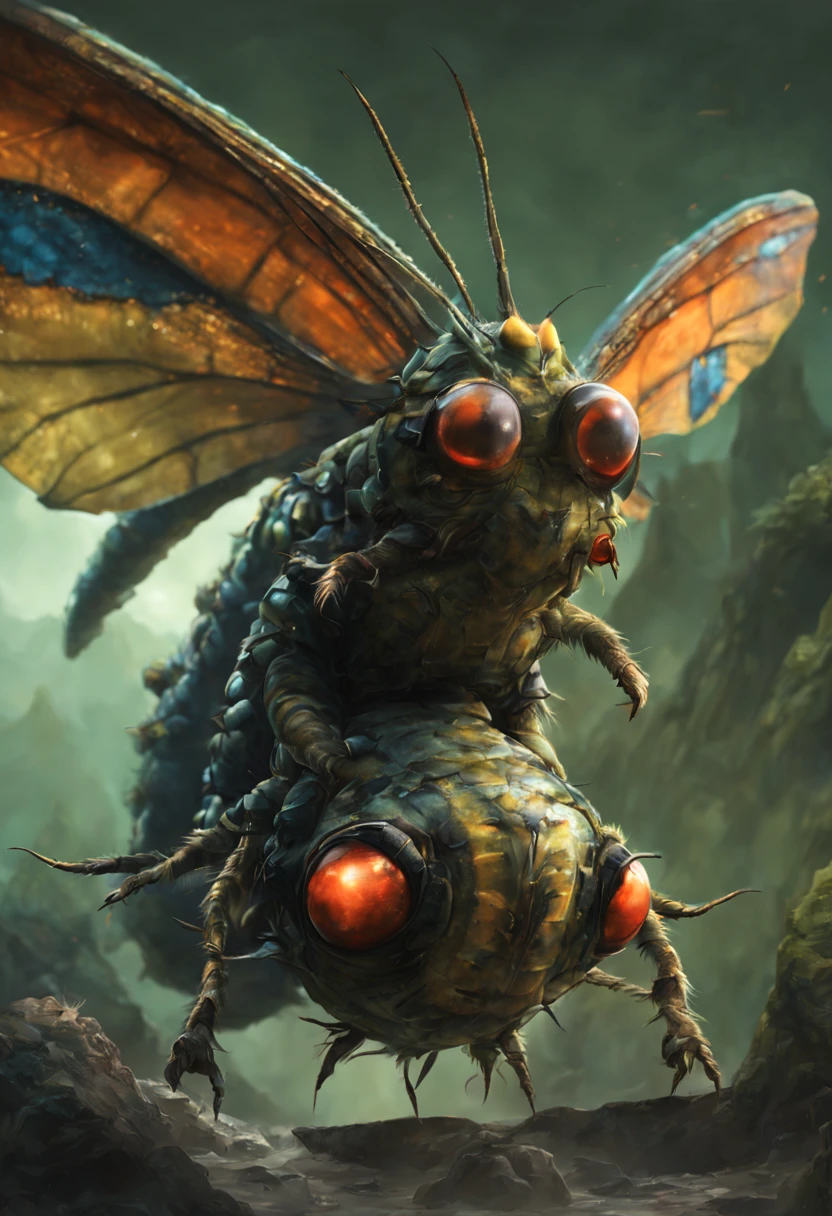 Big caterpillar, Mothra class, science fiction, high quality.