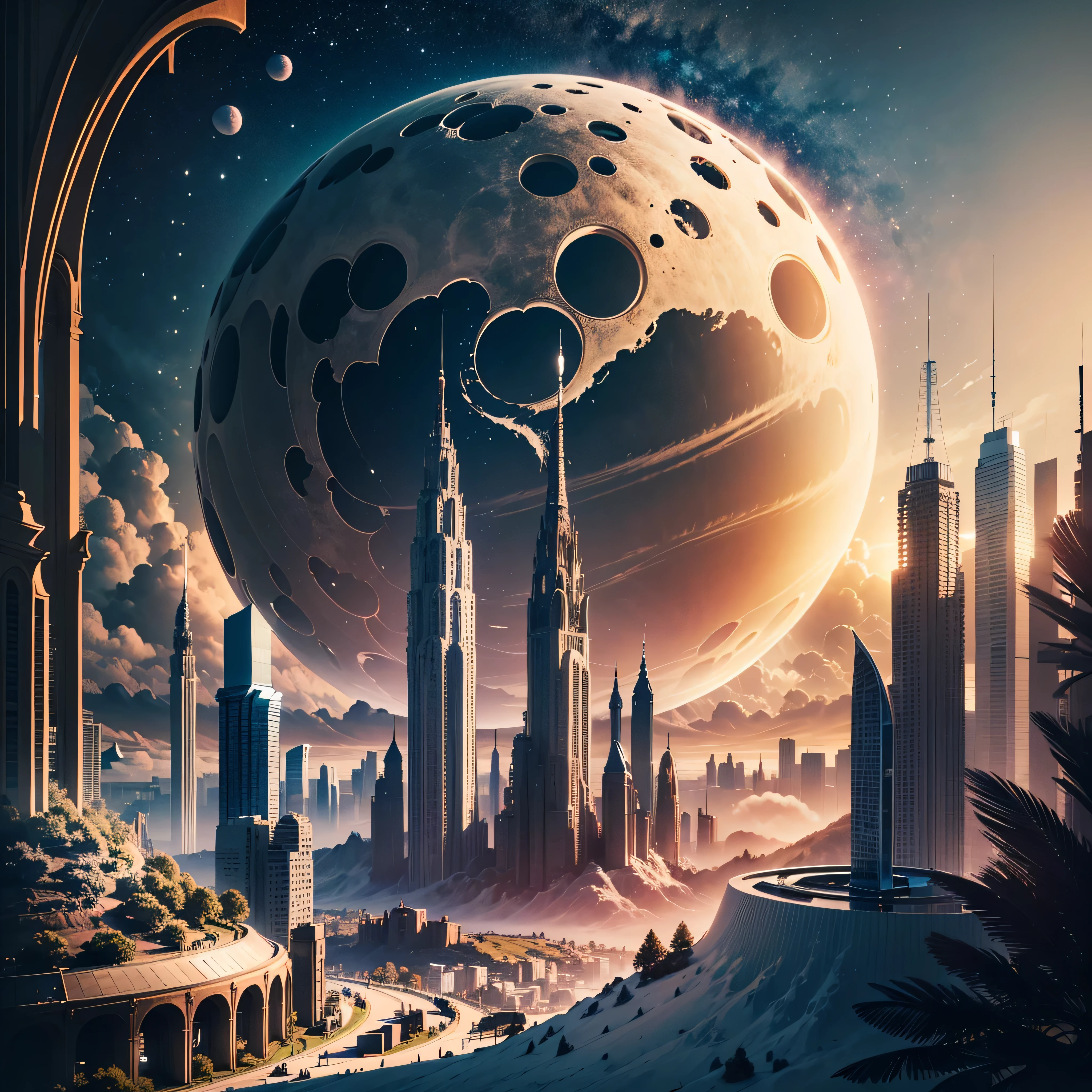 THE BEAUTY OF THE TERRORFORMED PLANET VENUS AND THE GREAT NEW CITIES THE ALIEND HAD BUIT THERE