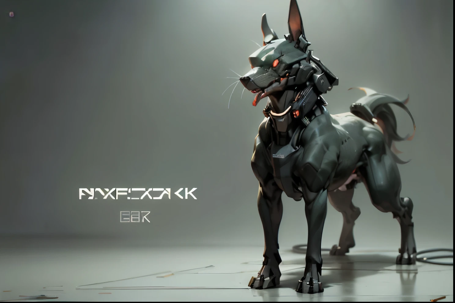 cyberpunk, Mechanical dobermann，（Mechanized dobermann head:1.5), steel teeth，glowing neon light,  ( global illumination, Ray tracing, human development report, Unreal rendering,Reasonable design, high detail, masterpiece, best quality, ultra high definition, Beijing_Zagu_Mecha