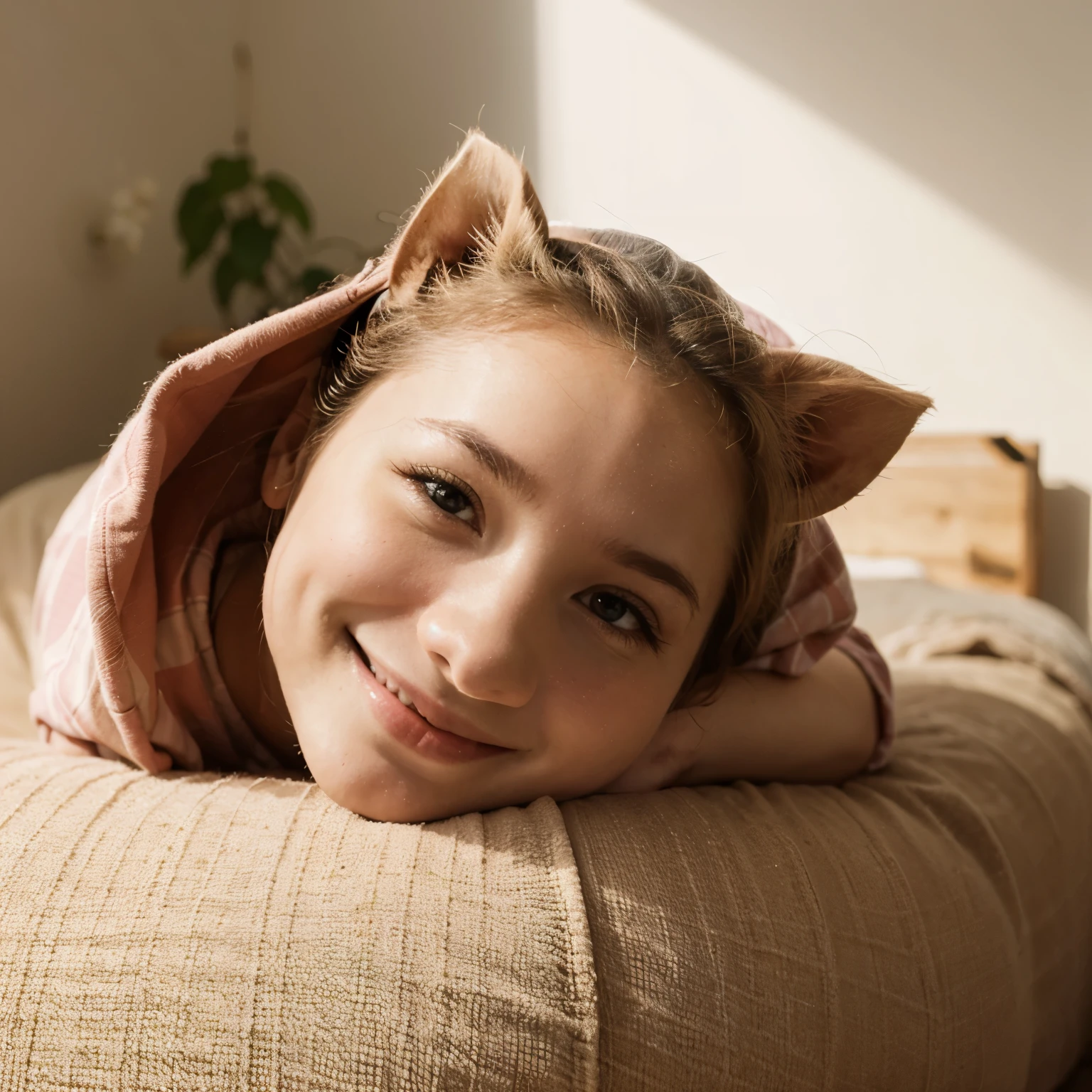 Piglet resting smile