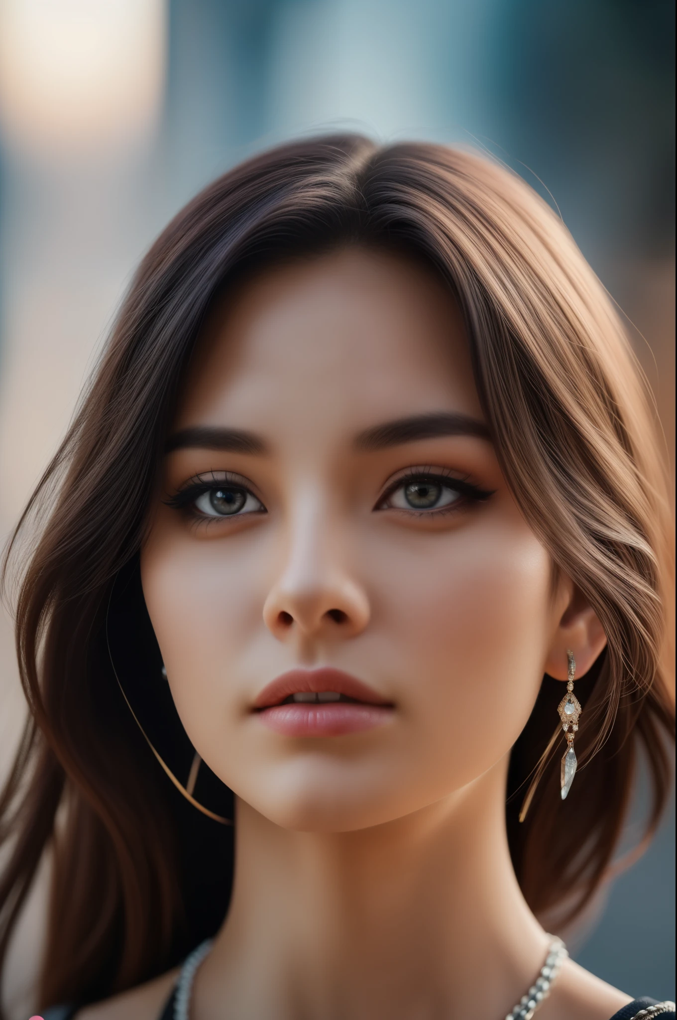 tmasterpiece,best qualtiy,hdr, hyper HD, 8K,Bokeh,Ultra-fine painting,Sharp focus,Physically-based rendering,Extreme detail description,portraitures,half-body photo，looking at viewer, (EOS R8, 50 millimeters, F1.2, 8K, RAW photo:1.2)