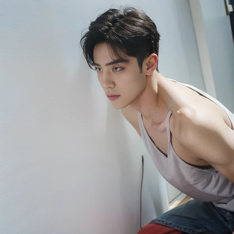 Handsome man in heat