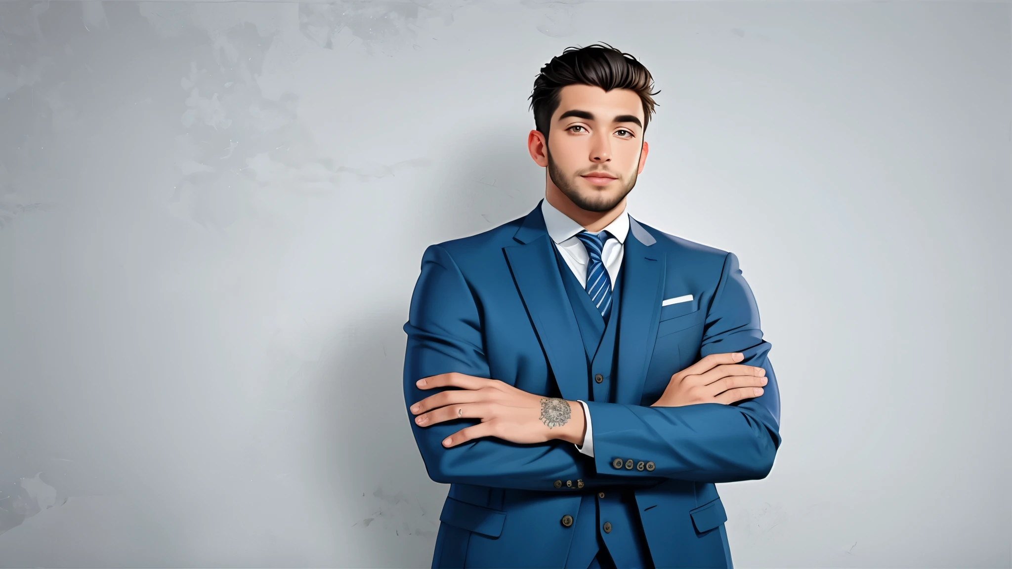 A handsome man in a suit