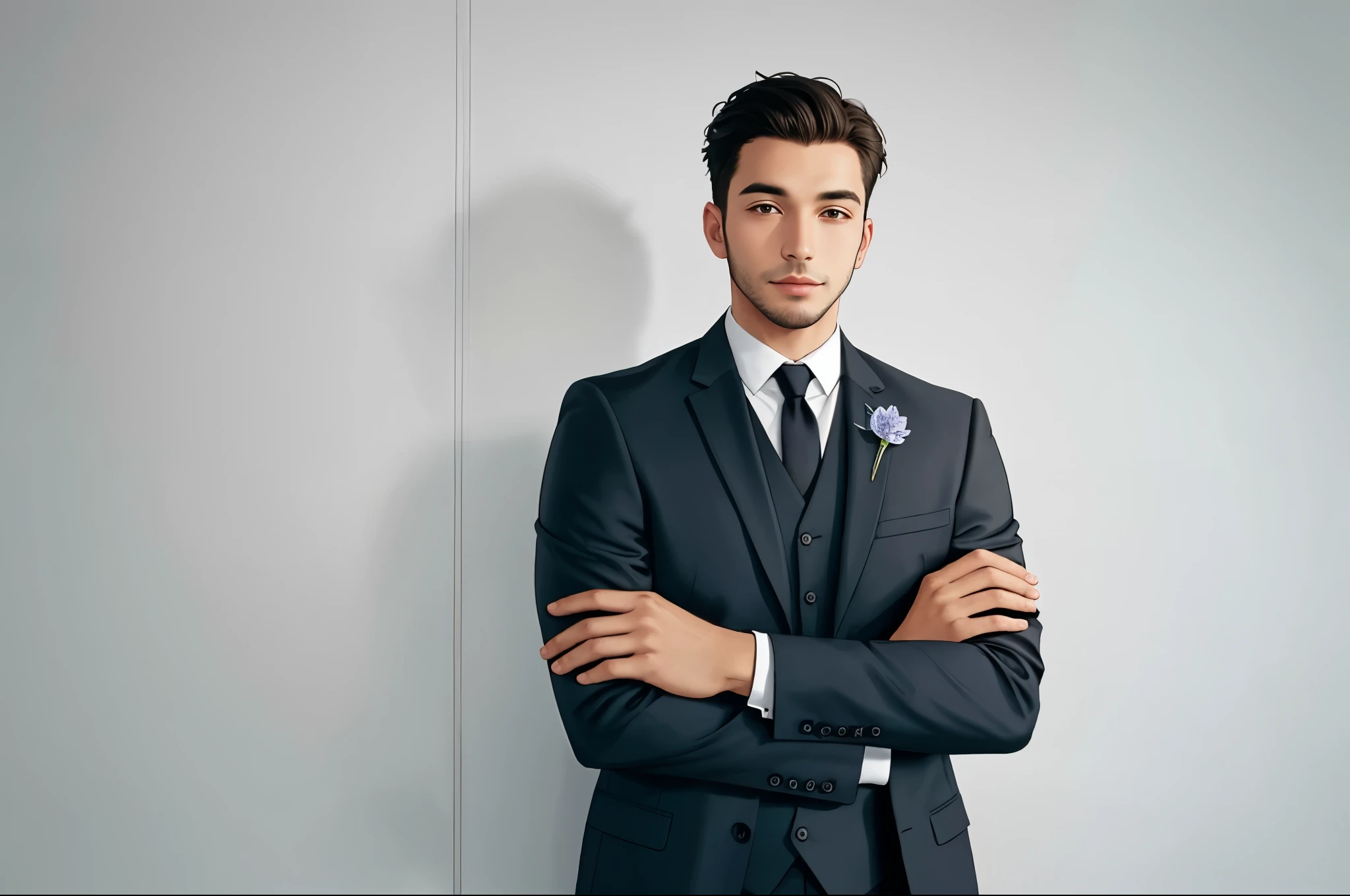 A handsome man in a suit
