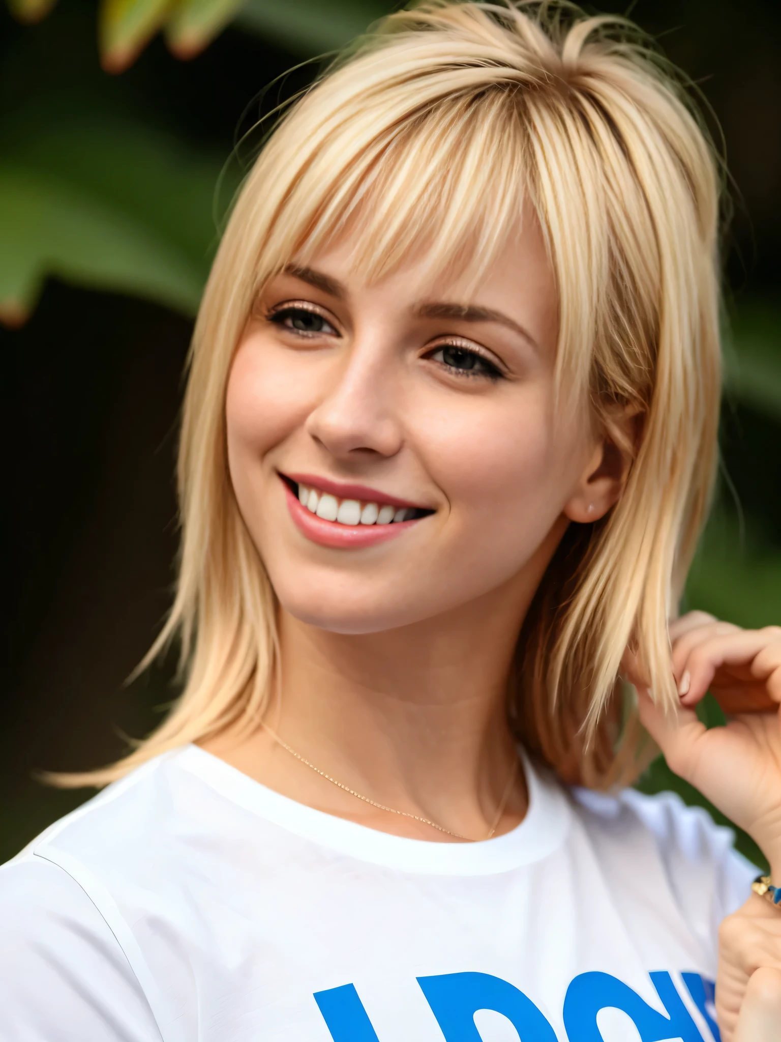 (corpo todo shot), realista photo of a blonde girl wearing t-shirt, Ombros nus, saia, sentado em uma lanchonete, Lindo, detalhado face, detalhado, high resolution, realista, photorealista, corpo todo, pernas, pele fosca, poros, rugas, textura da pele, ultra high resolution, Cru, Instagram LUT, ultra-detalhado, cinematic light, side lighting, ultra high resolutionolution, melhor sombra, Cru, 4k, ((obra de arte)), ((melhor qualidade)), ((detalhes intrincados)), ((ultra-realista realism)),  Nothing ridiculous,  ((highly detalhado)), 

detalhado fingers, Lindo nose, Lindo thigh, Lindo eyes,
tom quente, tom quente: 1.2, Hayley Williams, feliz, alegre, sorriso tentado