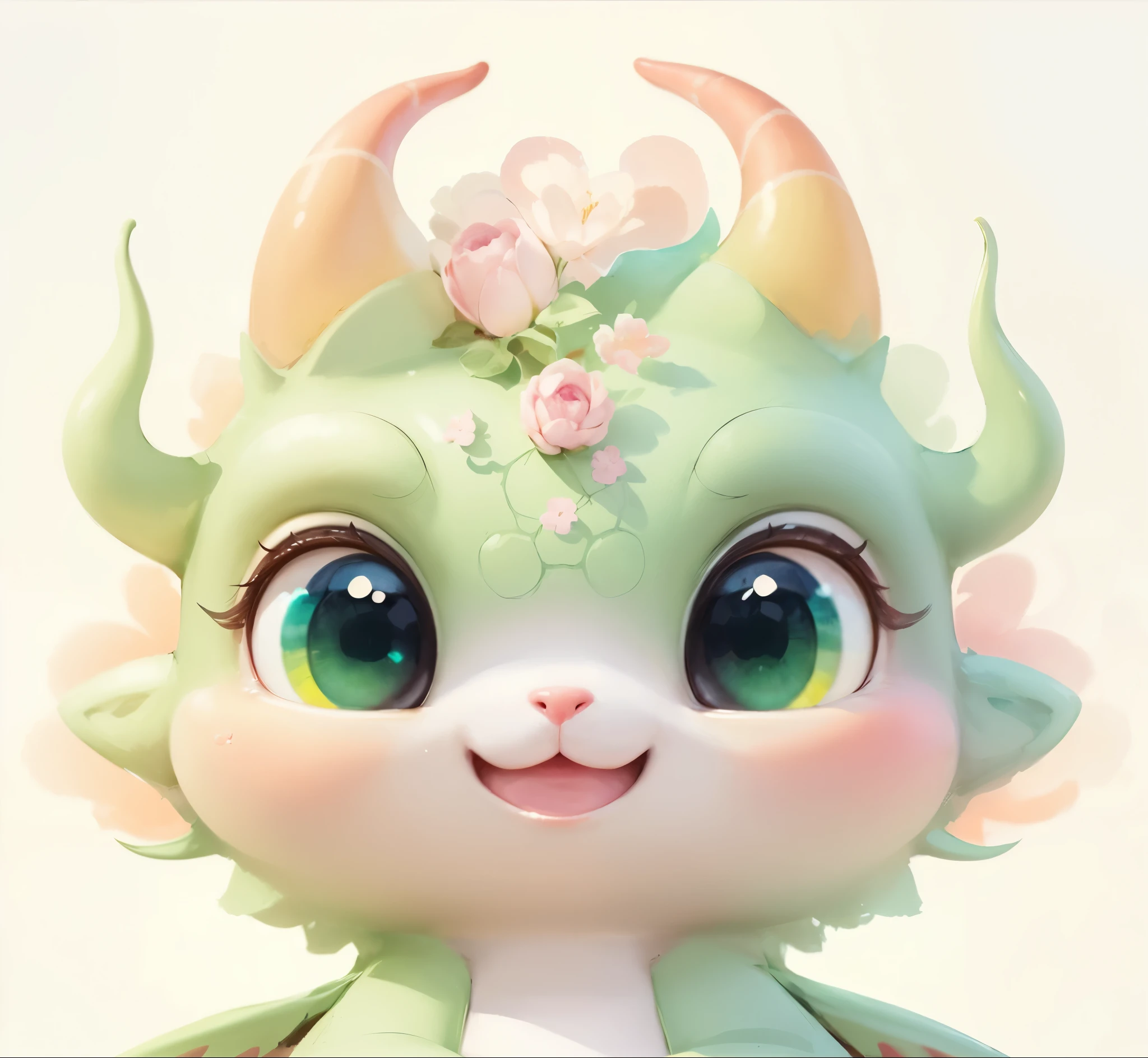 best quality, (Very detailed model), (best quality), one-stop、pastel colors、cloud、pink there、Lovely,octane rendering,The pupils are clearly visible