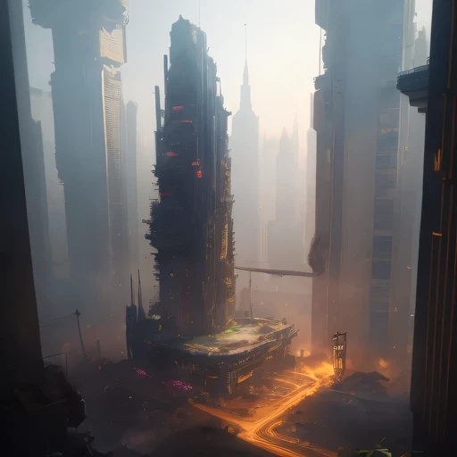 small realistic model, (bifurcation, original photo, best quality, masterpiece:1.4),Steampunk Cyberpunk 1820 City,(Cyberpunk light:1.3), Mards,horizon (related to land),(in a small nature box:1.3),Isometric, small nature, landscape on foundation,landscape,