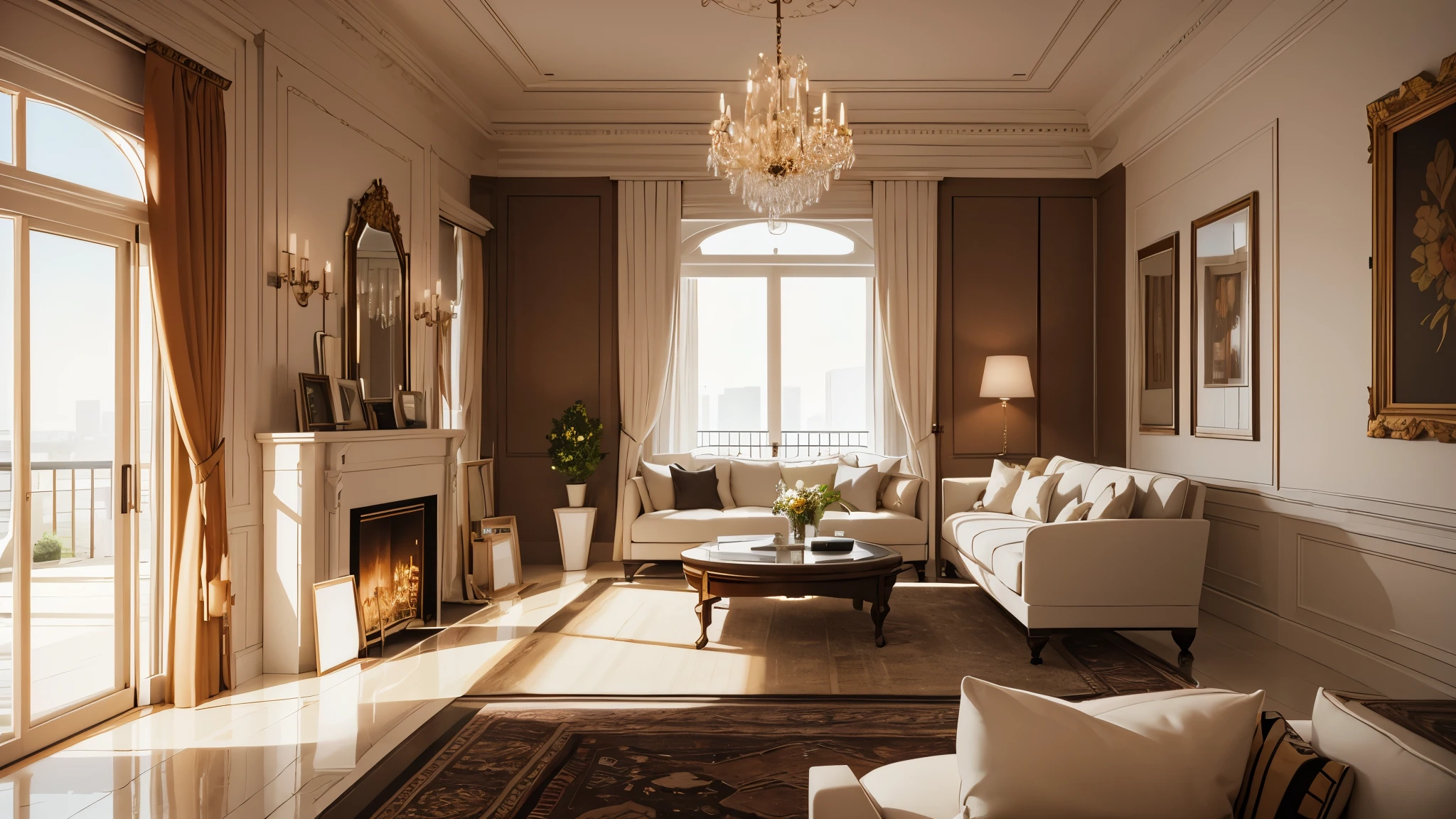 You are a famous interior designer、You have been asked to create a 3D image of a modern large room. Create a harmonious environment with modern and minimalist furniture. Including garden interior.