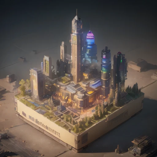 Lunar soil小写实模型, (bifurcation, original photo, best quality, masterpiece:1.4),Steampunk Cyberpunk 1820 City,(CyberpunkLunar soil light:1.3), Lunar soil (related to land),(in a small nature box:1.3),Isometric, small nature, landscape on foundation,landscape,