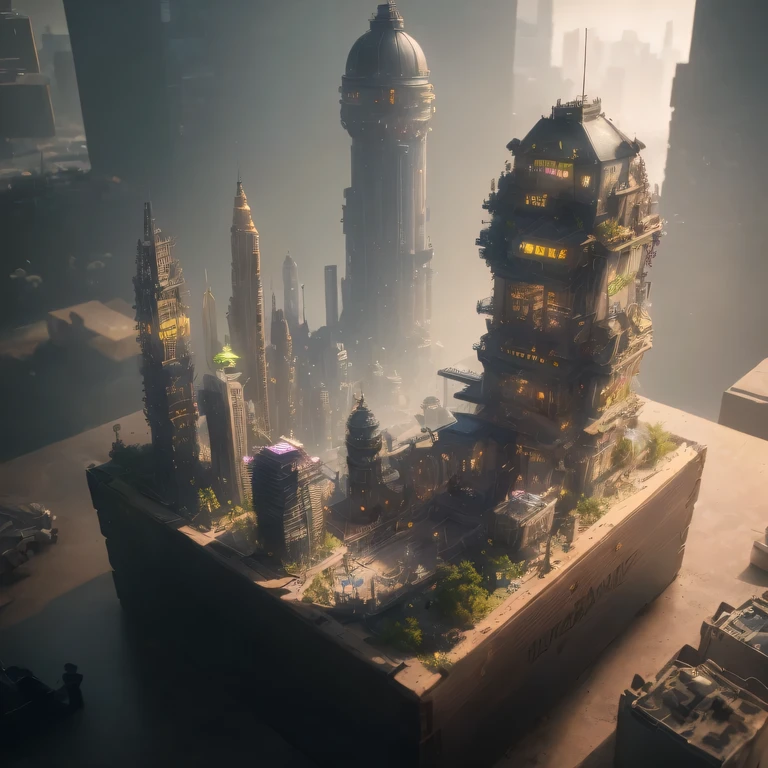 Lunar soil小写实模型, (bifurcation, original photo, best quality, masterpiece:1.4),Steampunk Cyberpunk 1820 City,(CyberpunkLunar soil light:1.3), Lunar soil (related to land),(in a small nature box:1.3),Isometric, small nature, landscape on foundation,landscape,