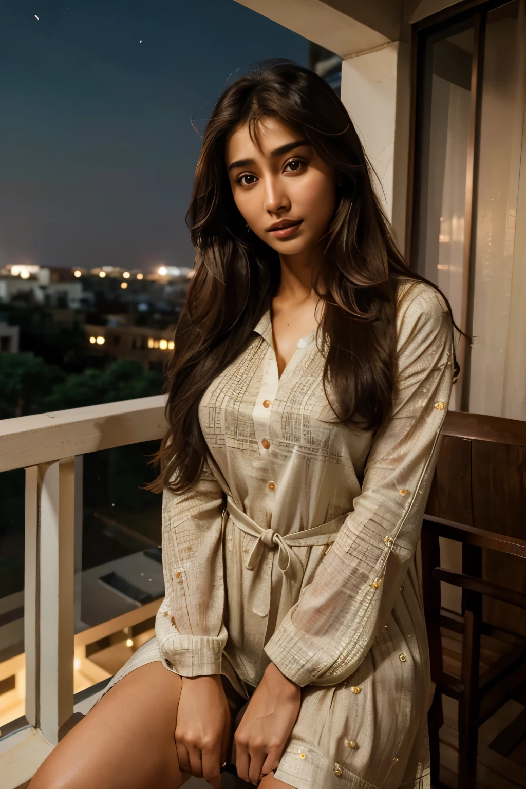 Indian girl, age 20, wearing salwar kameez, fair complexion, full hd, blur background, in mumbai