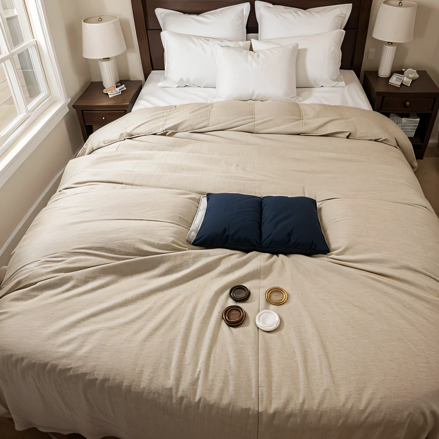Display of various bedding components