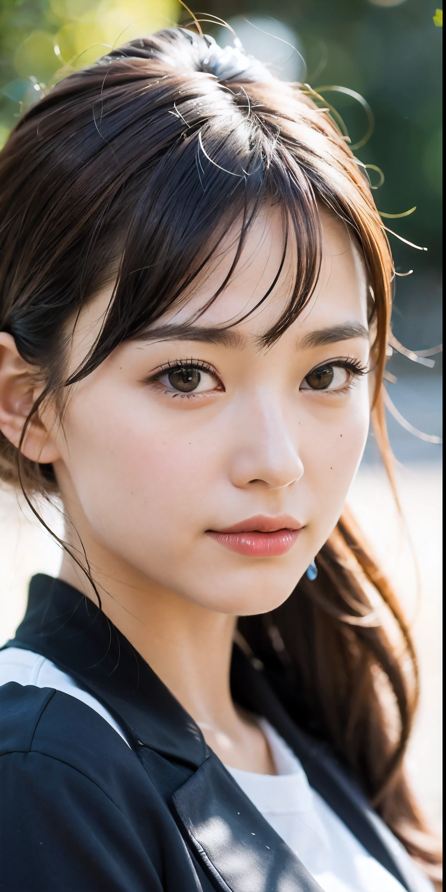 极多suckers,suckers,school culture,Image gallery,A girl who dresses extremely conservatively,She is the most beautiful girl here,Upper body close-up,The picture is extremely realistic,(Very detailed),Add details,再Add details,(Very realistic skin textures),Increases skin texture,The sun shines,,Screen stereoscopic,hair enhancement。suckers,More realistic,More ray tracing,Very detailed three-dimensional lighting,Contour enhancement,clarity enhancement。