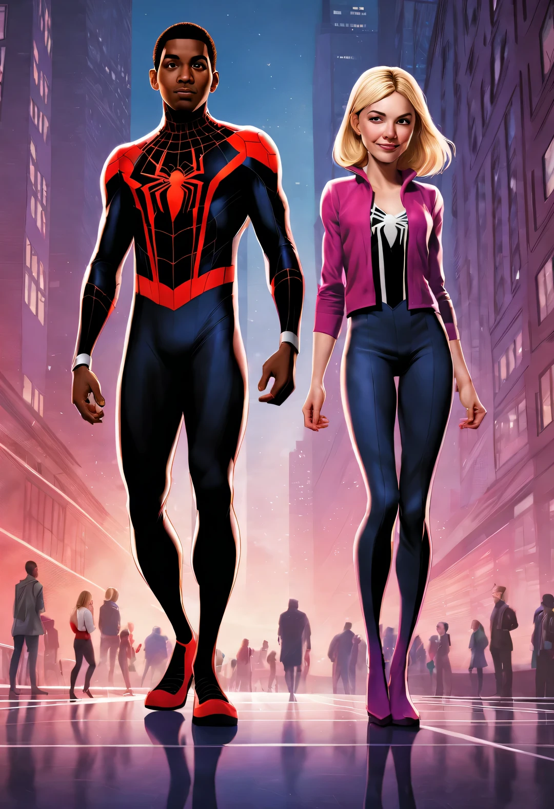 Miles Morales and Gwen Stacy from the Universe,Concept Design, character table