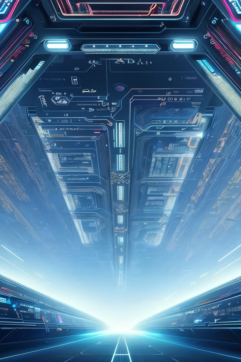 A cutting-edge computer AI generating a picture of another advanced AI, (futuristic design:1.5), (detailed circuitry:1.3), intricately designed, high-definition render, hyper-realistic, pixel-perfect, (machine learning:1.2), meticulously crafted, sophisticated, innovative, advanced technology, powered by intelligence, sleek and modern, intricate details, hyper-detailed, cinematic quality, holographic representation, thought-provoking masterpiece, sharper than reality, next-level graphics, futuristic atmosphere, intriguing and captivating, AI-generated art, stunning visualization, AI-driven creativity, un
