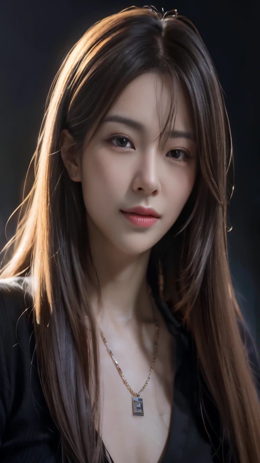 a woman with long hair and a necklace on her neck, realistic. cheng yi, 🤤 girl portrait, soft portrait shot 8 k, high quality portrait, photorealistic anime, realistic portrait photo, portrait cute-fine-face, girl cute-fine-face, xision wu, portait photo profile picture, 8k portrait render, ig model | artgerm