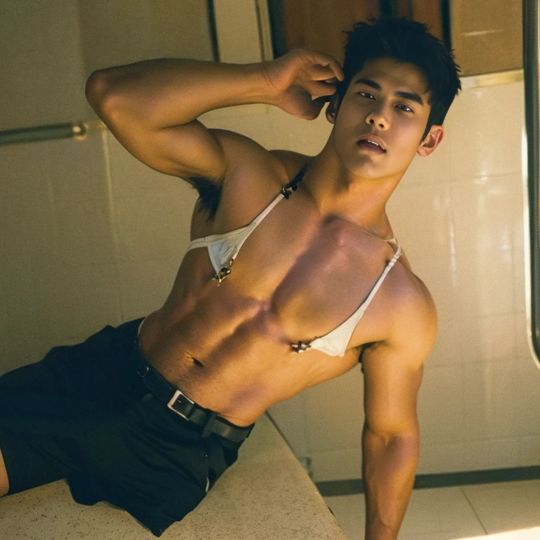 Best quality,masterpiece,ultra high res,photorealistic:1.4,1boy,light and shadow,1boy,magazine cover,the perfect body,under_cut,Pompadour,in the subway,aboard,((handsome, sharp, wild facial features)),flaccid,(robust muscular body),(robust physique),peoples in the background,POV,sex,nude,male focus,lying,only penis,open your legs,sex from behind,standing sex,vaginal,spread legs,riding a dildo,show one's teeth,bare legs,white thighhighs,Badge,nametag,black-framed eyewear,watch,Close your eyes.,cum in mouth,cum,coat,thigh strap,headphones around neck,choker,gay,seatbelt,gayharness,wearing harness, , 16k resolution , ultra-high clarity , hyperrealism , ultra hd picture , uhd