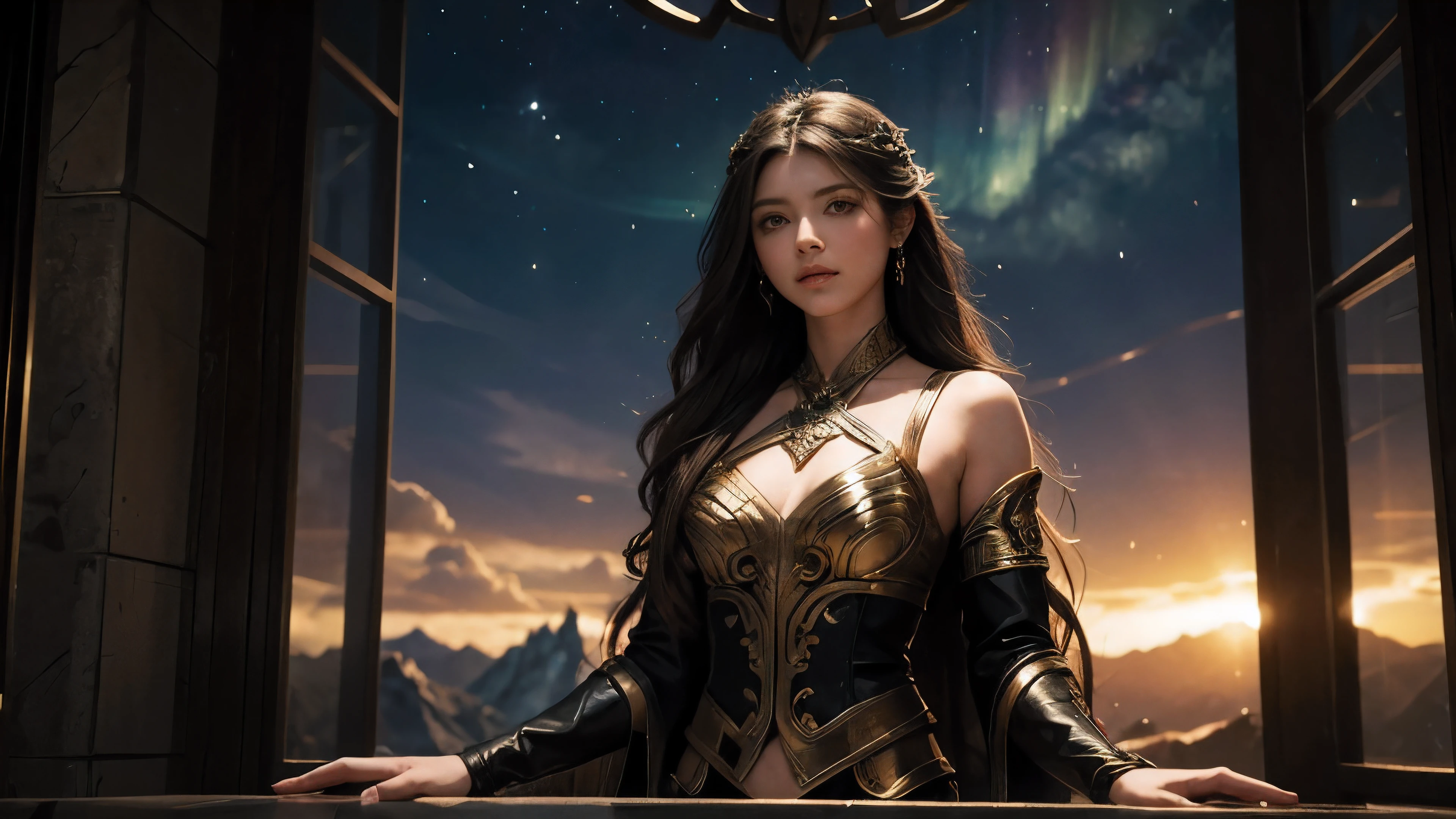 1 mulher, sozinha, deusa, freya, asgard, deusa do amor, sorcery, guerra, morte, beleza, poder, Norse mythology, ponte de luz, obra de arte, extremamente detalhado, wallpaper, 32k,