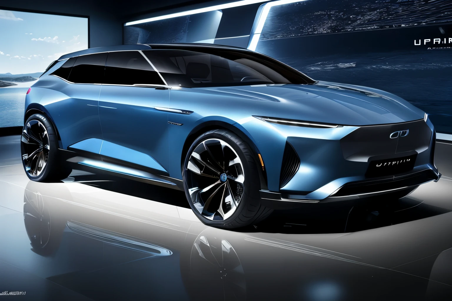 Electric luxury SUV Concept,(best quality,4k,8k,highres,masterpiece:1.2),ultra-detailed,(realistic,photorealistic,photo-realistic:1.37),HDR,UHD,studio lighting , sharp focus, physically-based rendering,extreme detail description,professional,vivid colors
