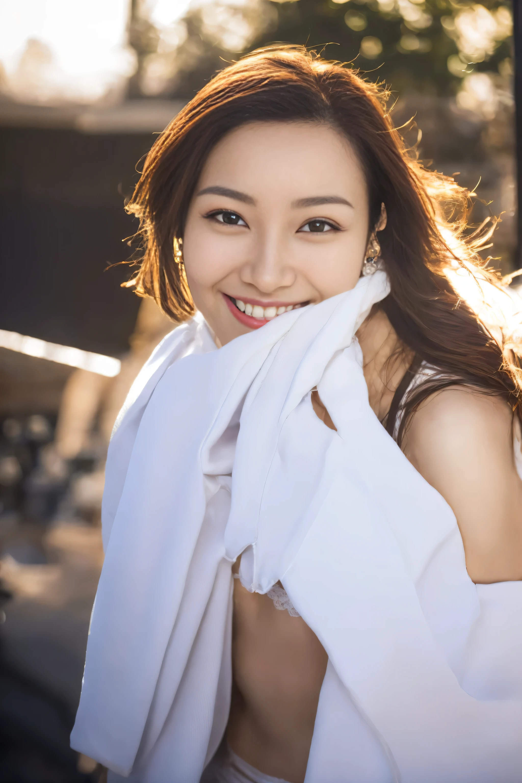 nice images，clear focus，perfect brown eyes，bright red lips，long hair，Home，Look head-on，full pose，wonderful faces..，It looks beautiful。，(((White hollow sexy underwear)))，((A satisfied smile))，extra focus，Radiant face，facial details，8K resolution，