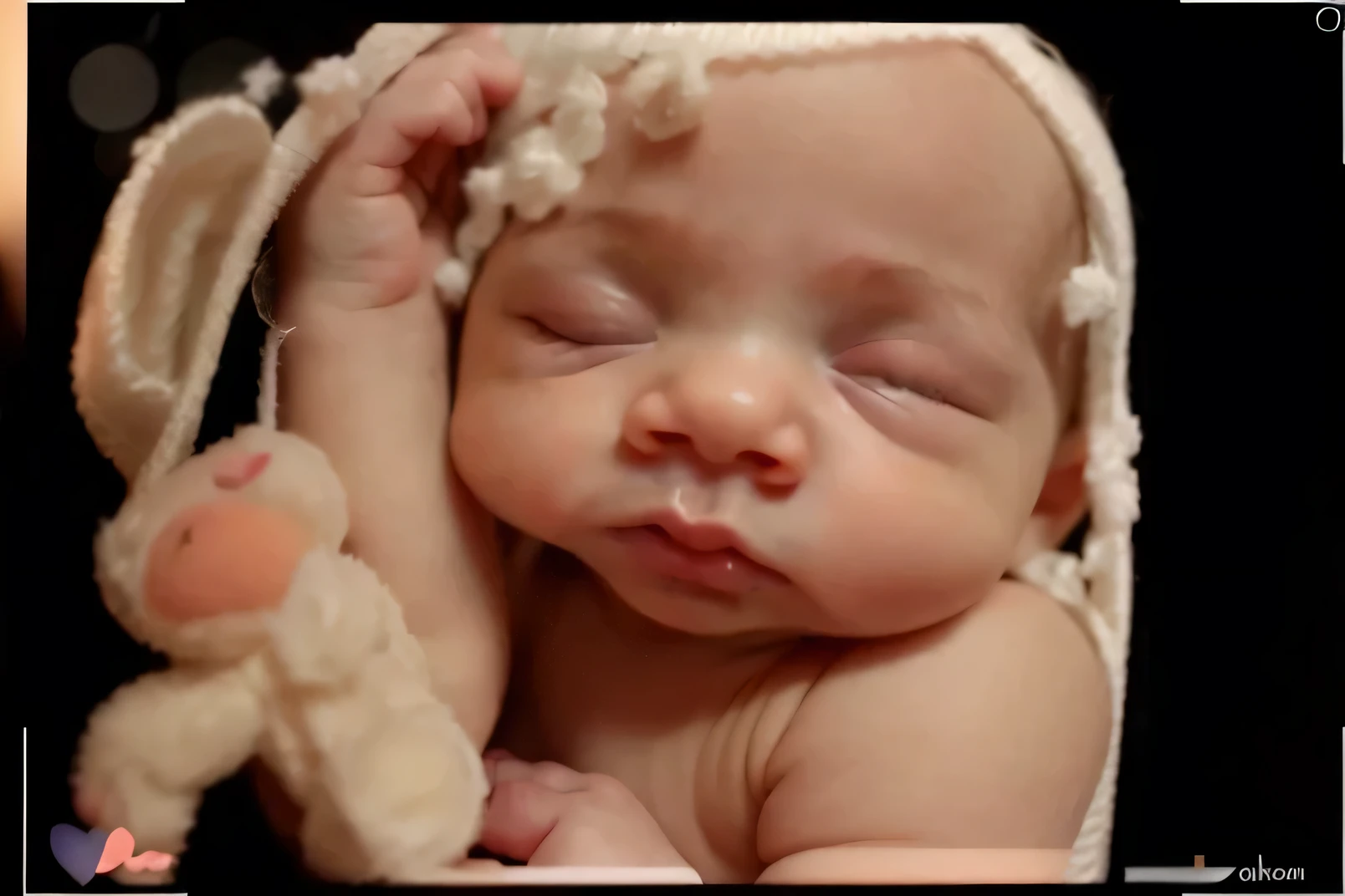 match picture, portrait, real , realistic babye, baby lips, baby nose, fix nose, small nose, fix lips, small lips, fix eyelids, sleeping baby, fe inside womb, rosy face, hd, realistic, cute, white baby girl, 8hd, high quality, sharp focus, the composition beautiful rich and bright