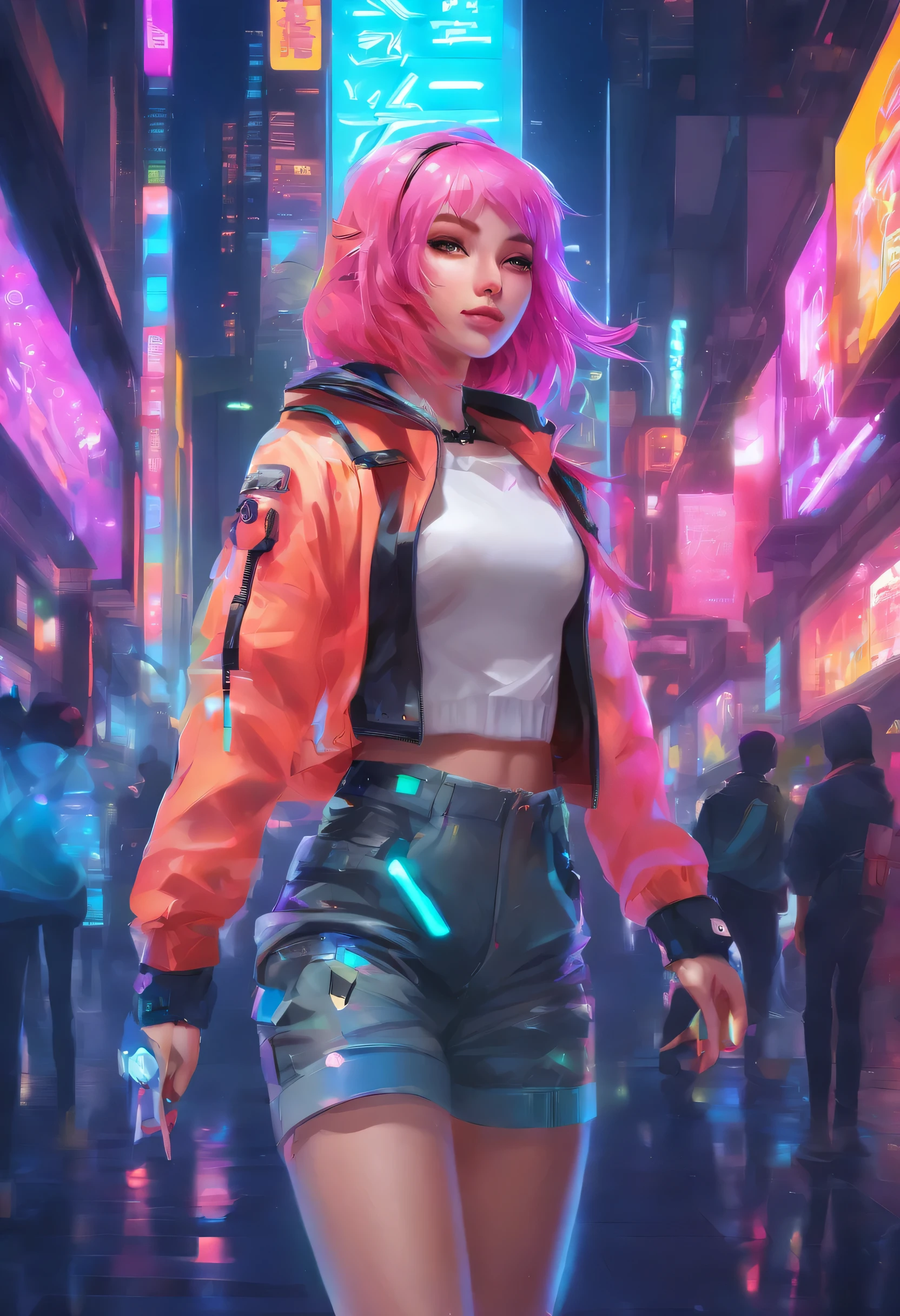 anime girl with colorful hair , rossdraws pastel vibrant, rossdraws cartoon vibrant, listing musig anime style 4 k, beautiful anime!, ! dream artgerm, beautiful anime girl, anime styled digital art,, anime art wallpaper 4 k, digital anime art, extremely detailed artgerm ,modern colorful background