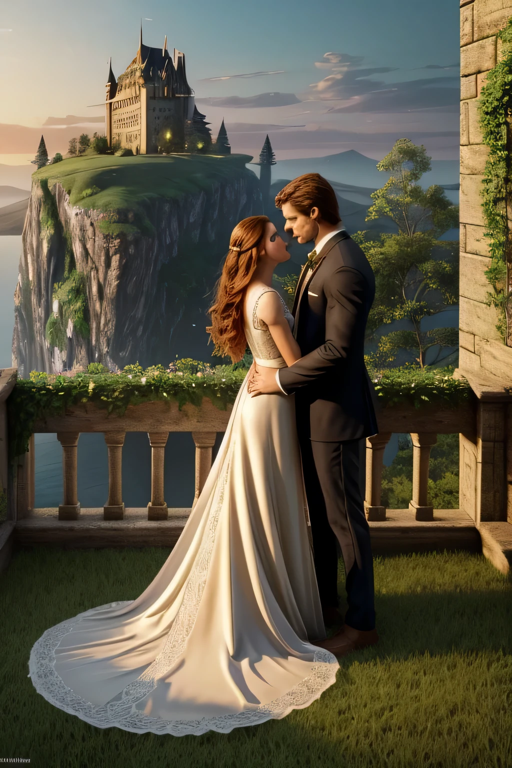 Creating highly detailed, photorealistic concept art for "Untold Love" can be a fascinating process that involves merging the imaginative aspects of the story with the visual realism required to bring it to life. Here is a description of one possible concept art for "Untold Love":
Title: "Whispering in Time"
Description:
"Whispering in Time" captures the essence of "Untold Love" with its intricate attention to detail and its ability to transport the viewer into an otherworldly realm. The concept art depicts a stunningly realistic medieval castle nestled atop a jagged cliff, overlooking a mesmerizing landscape enveloped in the colors of a breathtaking sunset.
The focus of the imagery is on two central characters, Ava and Tristan, who stand on the castle's terrace, their profiles gently lit by the warm golden light of the fading sun. Ava, a young woman with flowing auburn hair, radiates an ethereal beauty, while Tristan, a striking and chivalrous figure, stands tall next to her, his eyes softly reflecting the last remnants of daylight.
The immense attention to detail is evident in every aspect of the artwork — from the subtle embroidery on Ava's flowing gown to the intricate metalwork on Tristan's armor. The breathtaking realism extends even further to capture the rich, textural elements of the castle's ancient walls, adorned with ivy and witness to centuries of untold tales.
Beyond the castle, a sweeping landscape extends into the horizon — a verdant valley dotted with delicate wildflowers, gently caressed by a meandering river that seems to mirror the colors of the sky. The photorealistic portrayal of nature's beauty invokes a sense of tranquility and wonder, urging the viewer to explore the story's depths.
"Whispering in Time" seeks to convey the delicate balance between untold love and the passage of time, evoking emotions of longing, nostalgia, and everlasting devotion. Each element within the artwork plays a role in weaving a tapestry of emotions and capti