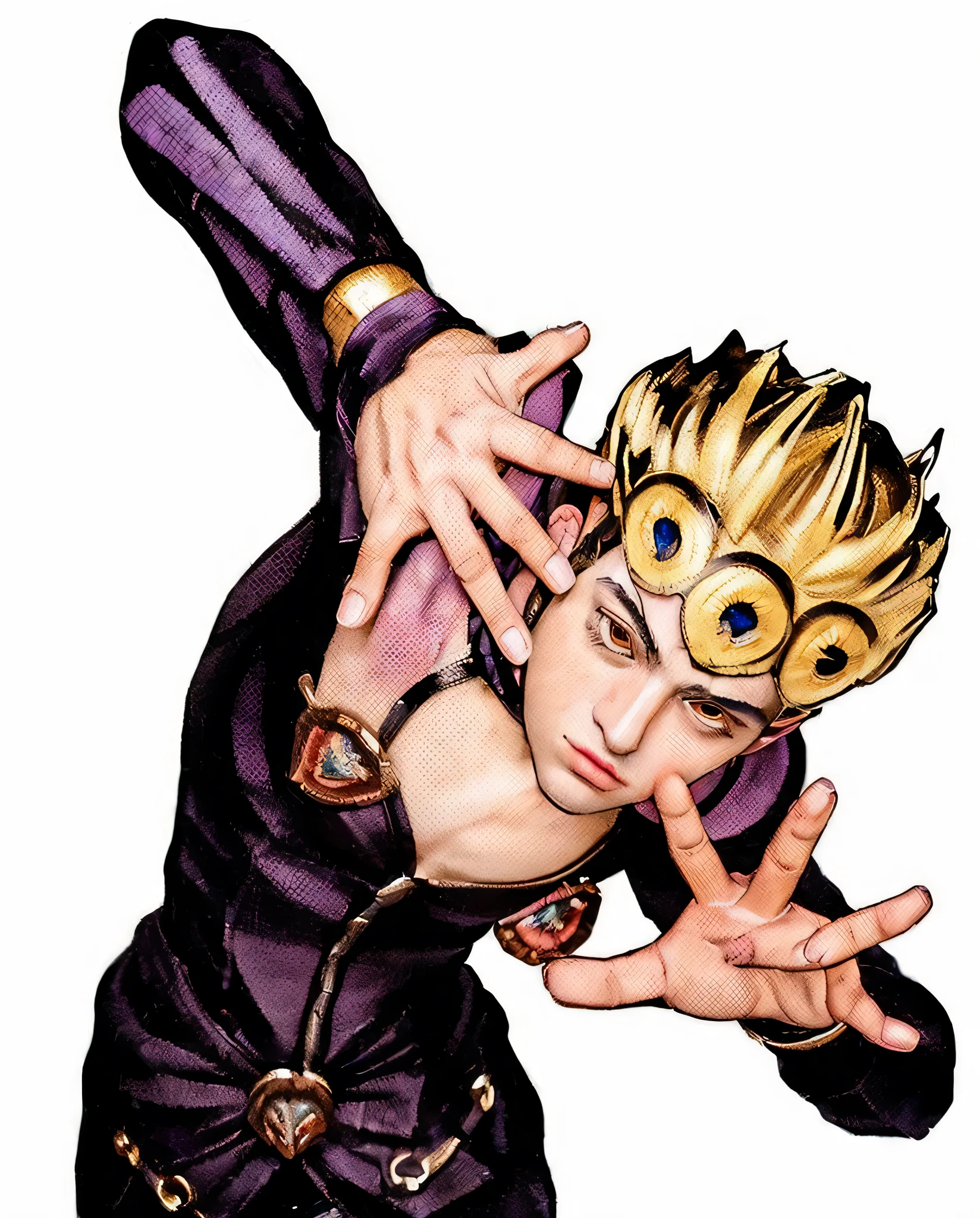 (((masterpiece))), giono giovani, jojo style, (((realistic))), handsome boy