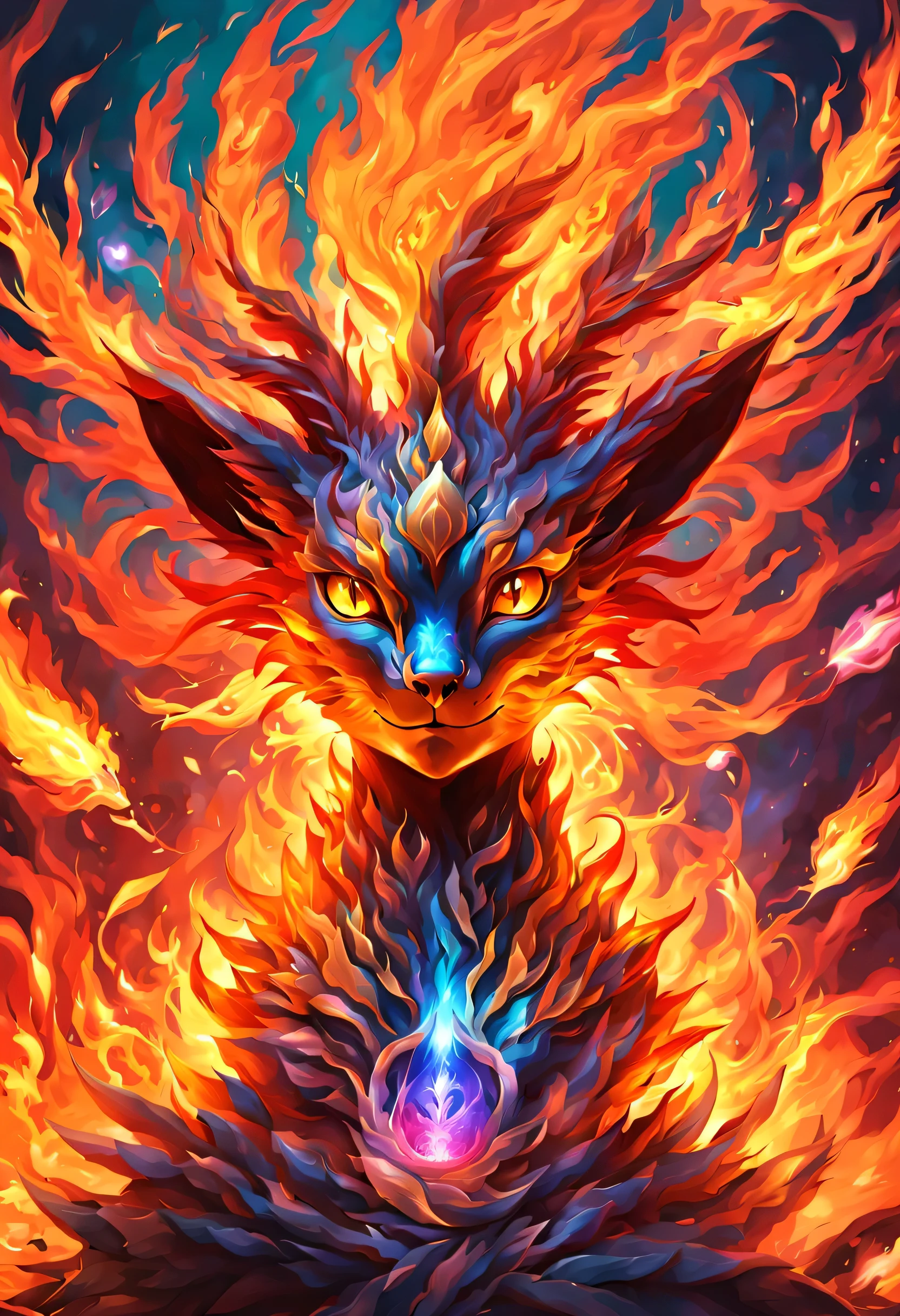 (masterpiece, highest quality:1.2),,fire,fire災の影響,fire pokemon,fireの鳥,jewelry,fantasy,nice,dynamic composition,be familiar with,Cast colorful spells,rich colors,