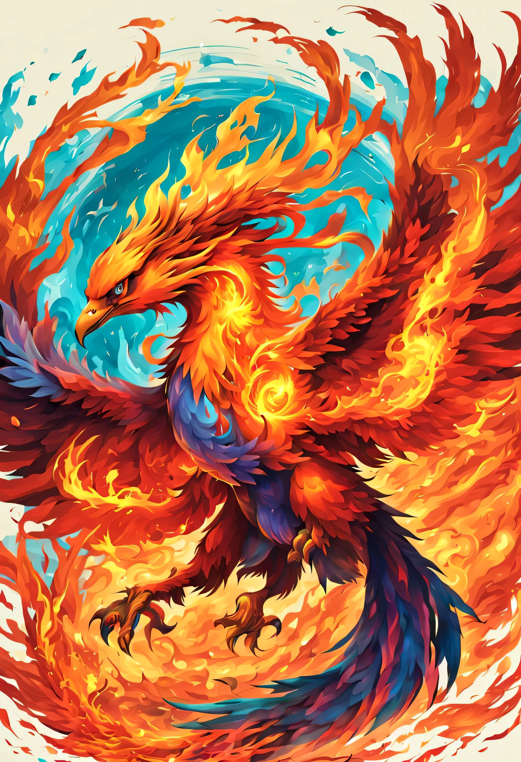 (masterpiece, highest quality:1.2),,fire,fire災の影響,fire pokemon,fireの鳥,jewelry,fantasy,nice,dynamic composition,be familiar with,Cast colorful spells,rich colors,