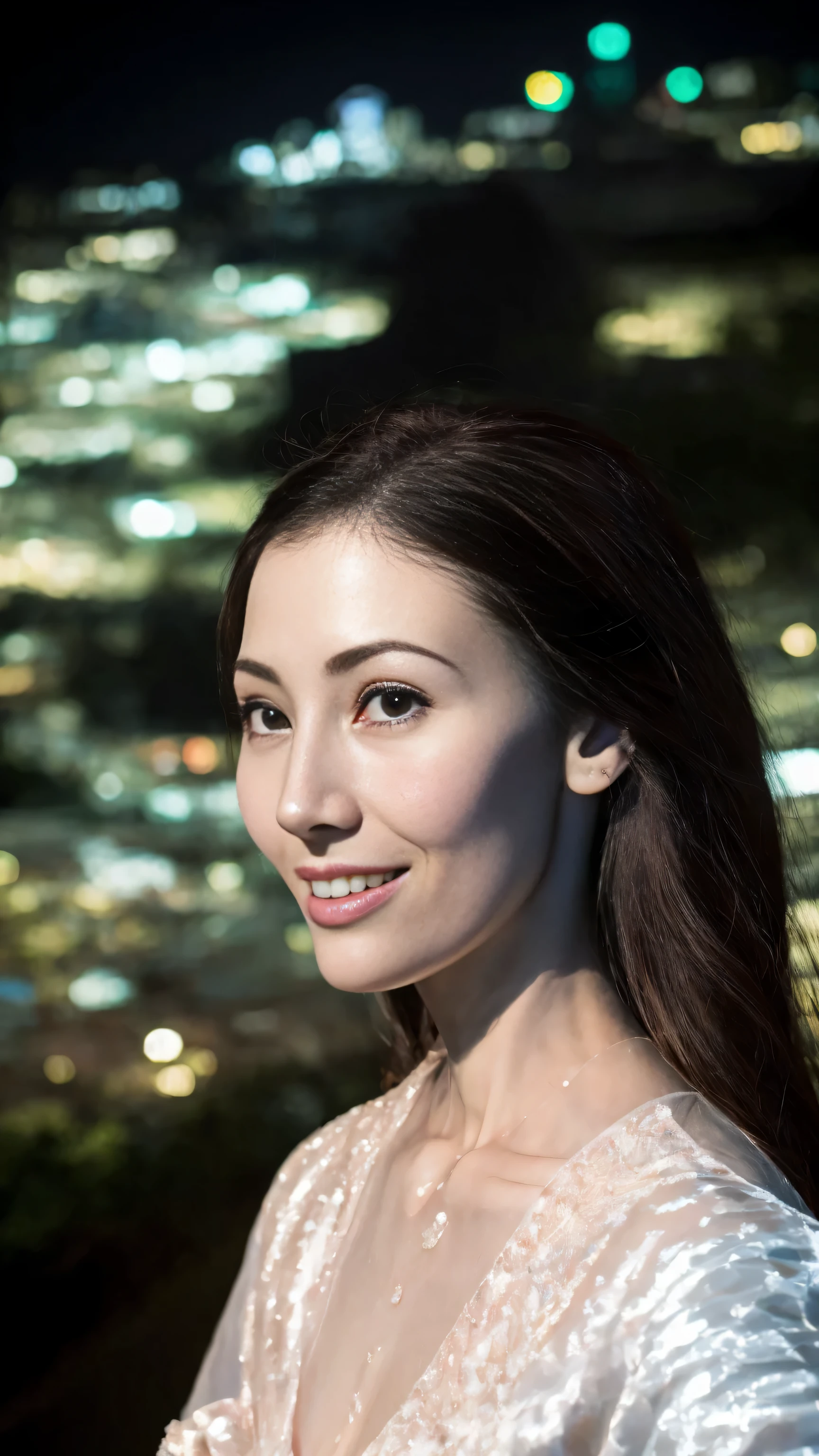 best quality, epic reality, ((in the pitch black darkness :1.4)), ((portrait:1.5)),(background: dark ) high contrast ,glorious picture, Minimum illumination, lighting Face, She was comfortable, No clothes to wear, , it seems, (8k, original photo, best quality),(epic reality:1.5), a woman, Face,(exquisite eyes:0.8),(looking at camera:1.4), (best quality), ( high contrast, deep shadow),intricate details,normal,((skin:1.4)), (long dark hair:1.3), long hair, messy ,(human development report:1.5),detailed, color, upscale, masterpiece, original photo (20 years old, looking at the audience), beautiful, (wearing a regular shirt,), perfect, nature, perfect composition, portrait, perfect Face, smiling expression, charming eyes, bright detail, Tight lips, (高skin细节),, (blue tint: 0.6), (sale: 0.8), (bloody: 0.7), Accent lighting , (backlight: 0.5), medium depth of field, Canon 5D, 50mm lens, F/4 apertures, (Super detailed, intricate details), sharp focus, soFt color, 8k, absurd, 80mm, bokeh background, photography, smiling, Pinay, Filipino, Big deal , neon lights background