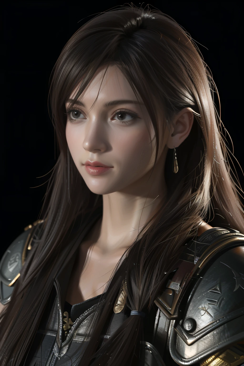 Game art，The best picture quality，Highest resolution，8K，(A bust photograph)，(Portrait)，(Head close-up)，(Rule of thirds)，Unreal Engine 5 rendering works， (The Girl of the Future)，(Female Warrior)， 
20岁少女，((Hunter))，An eye rich in detail，(Big breasts)，优雅高贵，冷漠，勇敢的，
（Medieval-style fur combat clothing，Glowing magic lines，Animal skin clothing with rich details），Medieval Lady Knight，Medieval ranger，
拍照姿势，简单背景，Movie lights，Ray tracing，Game CG，((3D Unreal Engine))，oc渲染反射纹