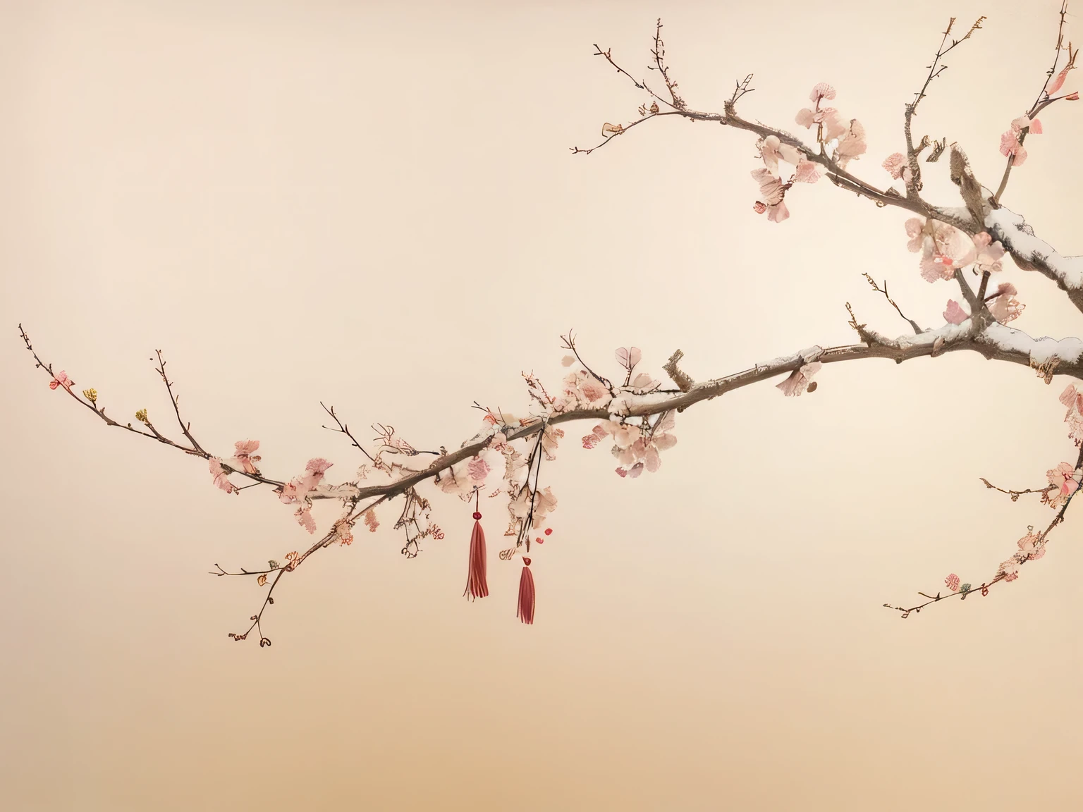 Plum blossoms on the branch
