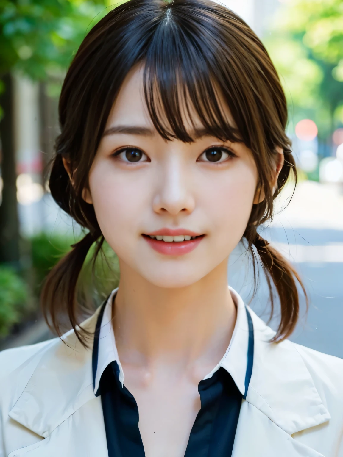 (Masterpiece:1.3), (8ก, Virtual image, raw photography, Highest picture quality: 1.4), Japanese High School Girls、(Random hairstyles:1.2)、Breast cleavage:1.2、Highly detailed face、The Eye of Detail、Double eyelids、Gather your breasts together..、(((Sharp face focus:1.1))) , ((Blurred background1.3)) , beautiful woman:1.4、light brown hair、Highest quality、Masterpiece、Ultra high resolution、(Virtual image:1.4)、Highly detailed and professional light smile、Japanese school uniform, Serious facial expression、short hair、Serious position, (((Cycling 1.1))), ((laugh1.3)) , ((Night 1.2)), ((park)), white sneakers
