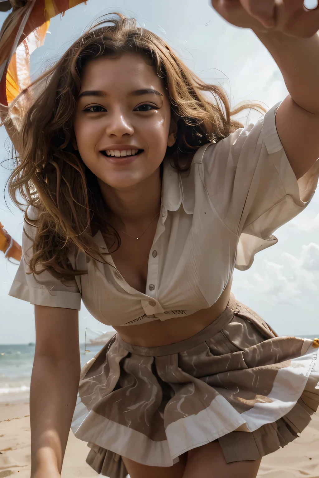 cyclone,adorable, 12yo,, , japanese , (sheer summerdress:1),BREAK, ( Skirt fluttering in the cyclone :1.4), (hair blowing in the cyclone:1.4), (leaning forward:1.2),curly hair, hair scrunchie, twintails,(smile:1.1), (extremely detailed eyes:1), (best quality:1.0), (超A high resolution:1.0) ,(photo realistic:1), (ultra detailed:1.0), (8k RAW photo:1.1),BREAK, looking at viewer,( wind lift, WindyUpskirt:1)