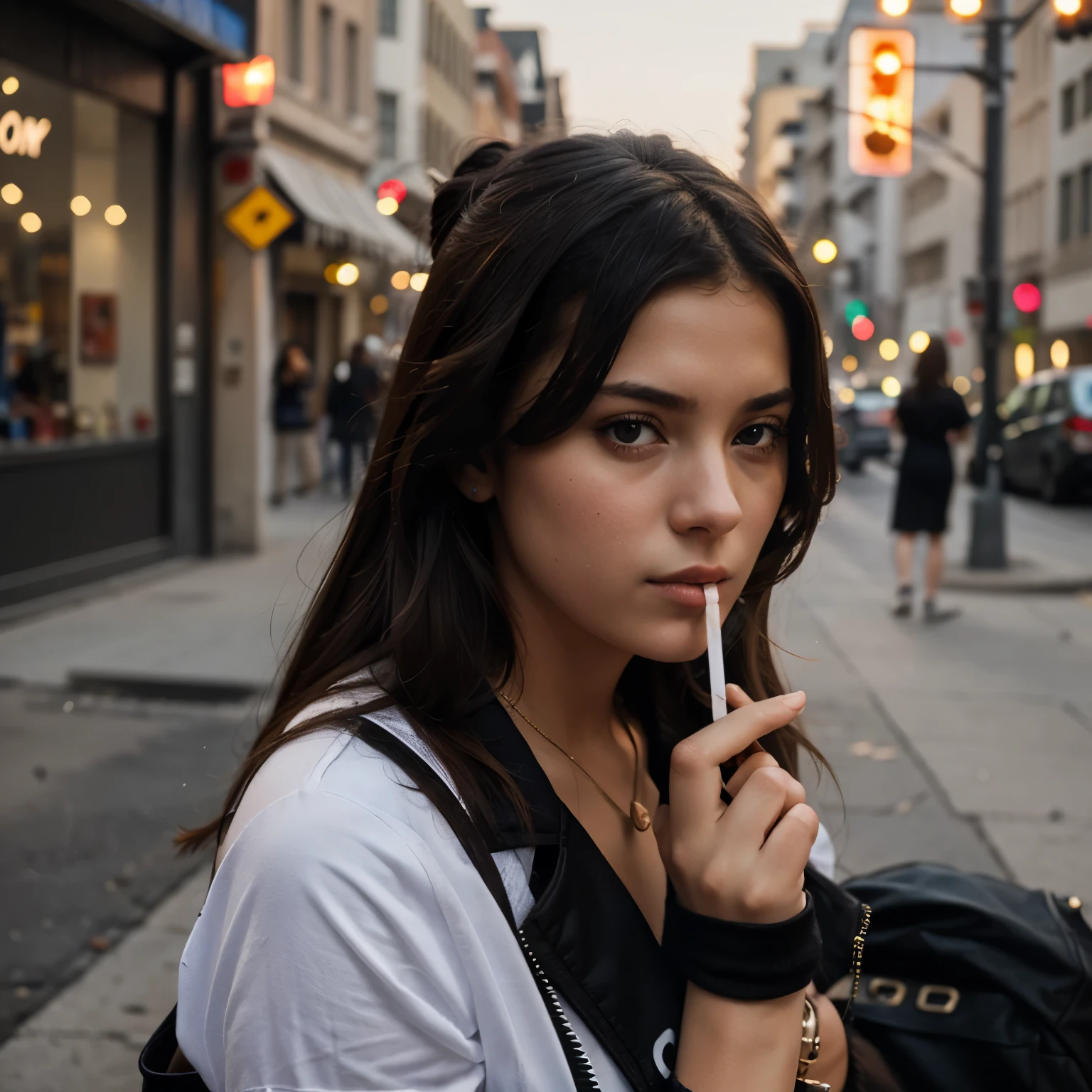 girl smoking cigarette