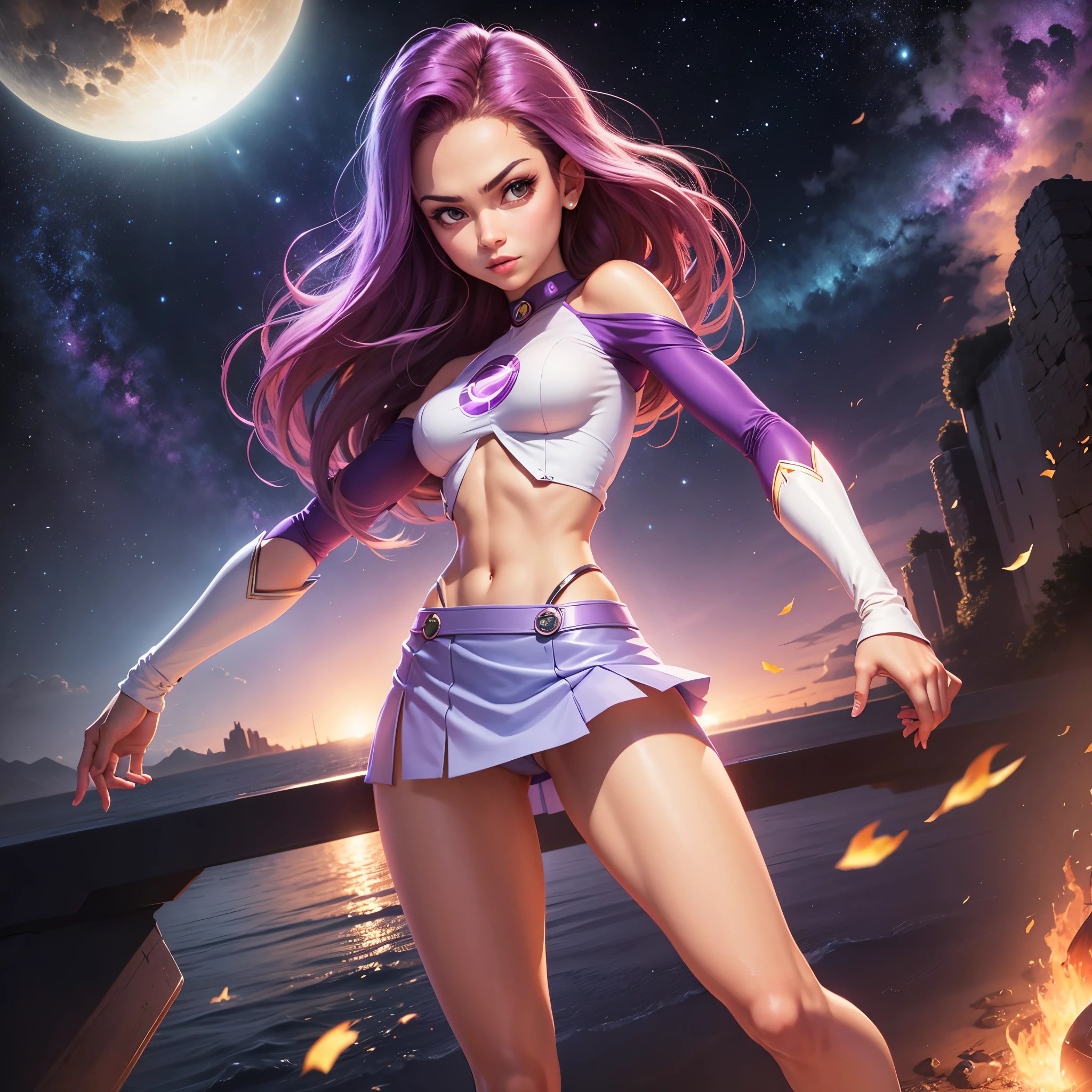 Starfire, mini skirt,