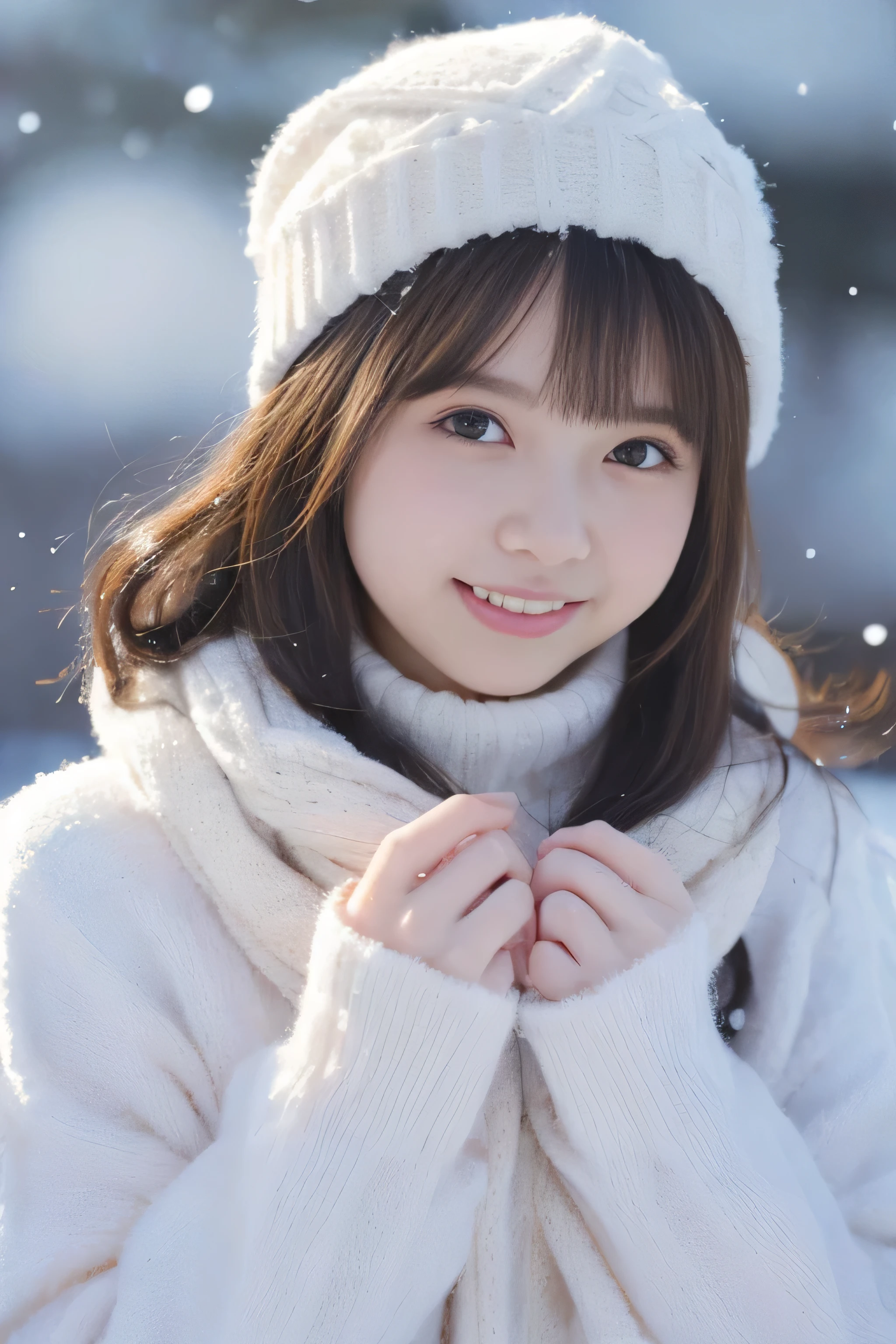 (highest quality,4K,8K,High resolution,table top:1.2),Super detailed,(realistic,photorealistic,photo-realistic:1.37),japanese animation,soft colors,Fantastic lighting,girl with an innocent look,snow scene,delicate snowflake,detailed winter clothes,My cheeks turned red from the cold,fun snowball fight,cold breath in the air,A sparkling winter wonderland,sunlight passing through the clouds,peaceful and calm atmosphere,Clear blue sky,delicate snow sparkle,Gentle snow is falling in the background,lively and expressive eyes,Snowflakes falling on eyelashes and hair,blush rosy cheeks,happy laughter,quiet footprints in the snow,cold and refreshing air,warm winter pink scarf and beanie hat,An endless snow field,Delicate and graceful movements,innocence and purity,childlike wonder and joy,winter magic in the air,Lively animated scenes,Soft and comfortable clothing texture,smile and happy face,dream-like fantastic landscape.