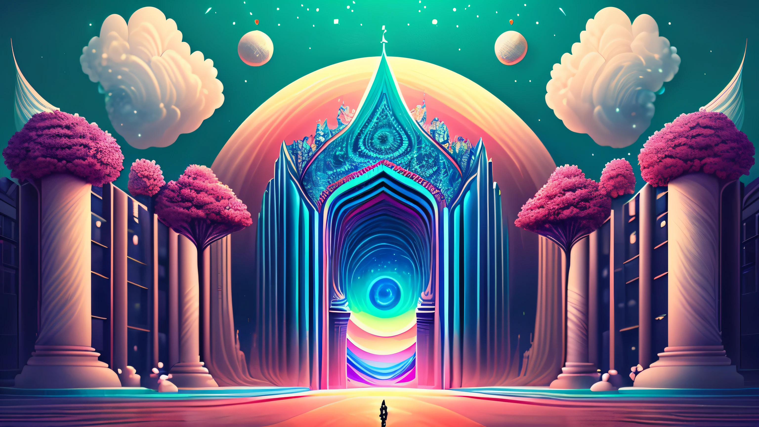 background image, zaza store, beautiful, colorful, land, trippy, surrealistic, 4k