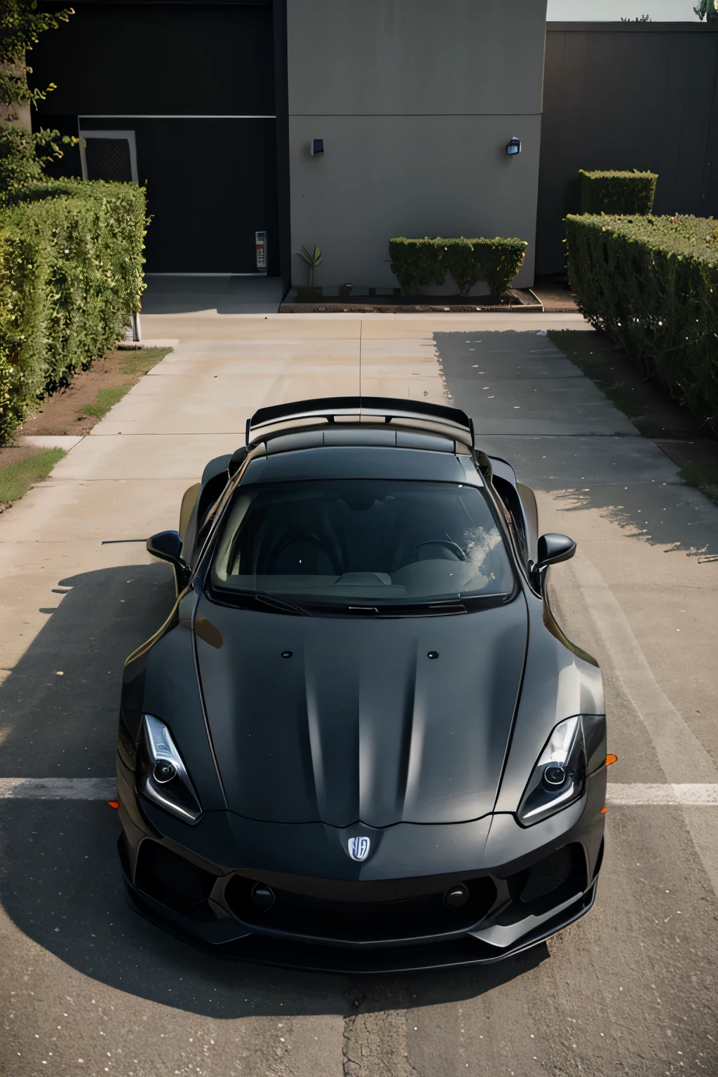 Sports car with rhombus wheels